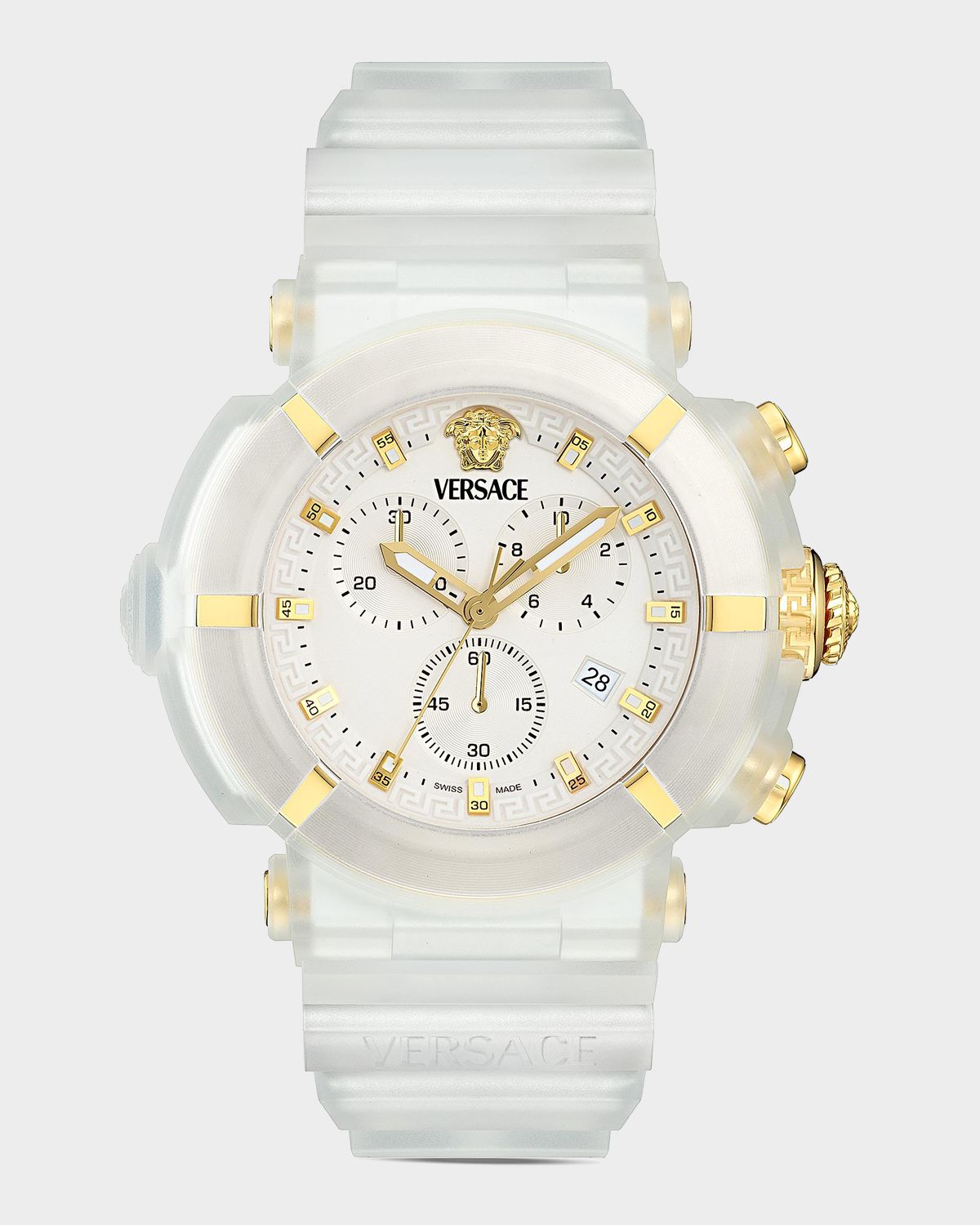 Versace Men 's  Real Active Chrono 45mm TPU-Strap Watch