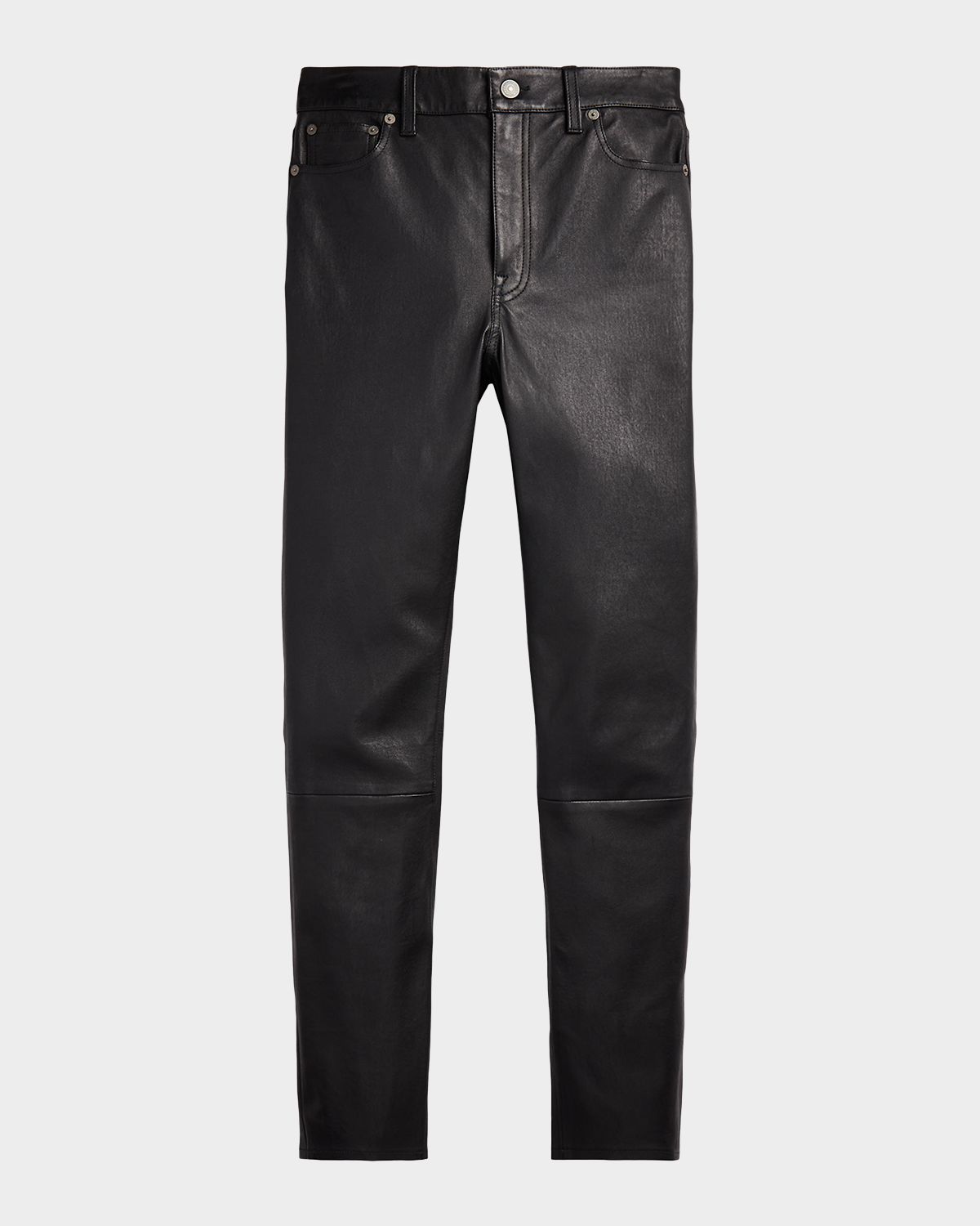Polo Ralph Lauren Lambskin Leather Five-Pocket Slim Pants