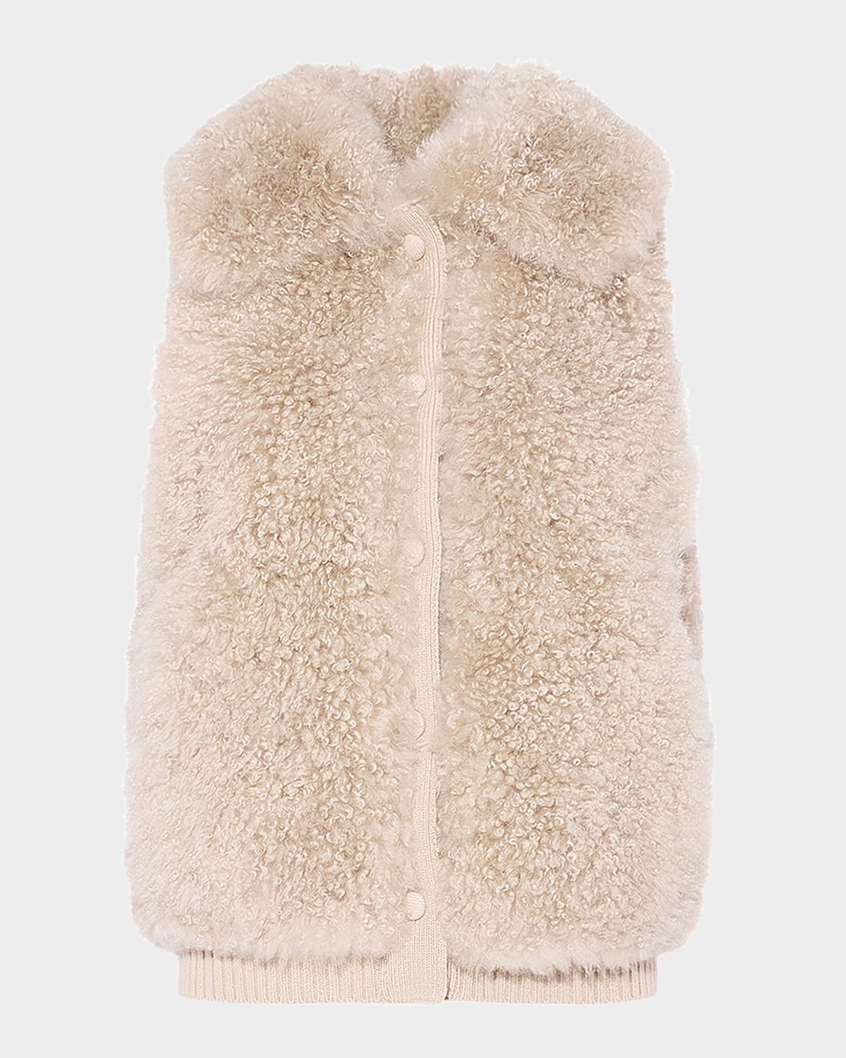 Yves Salomon Curly Shearling Vest | Thumbnail 3 Yves Salomon Curly Shearling Vest | Thumbnail 3