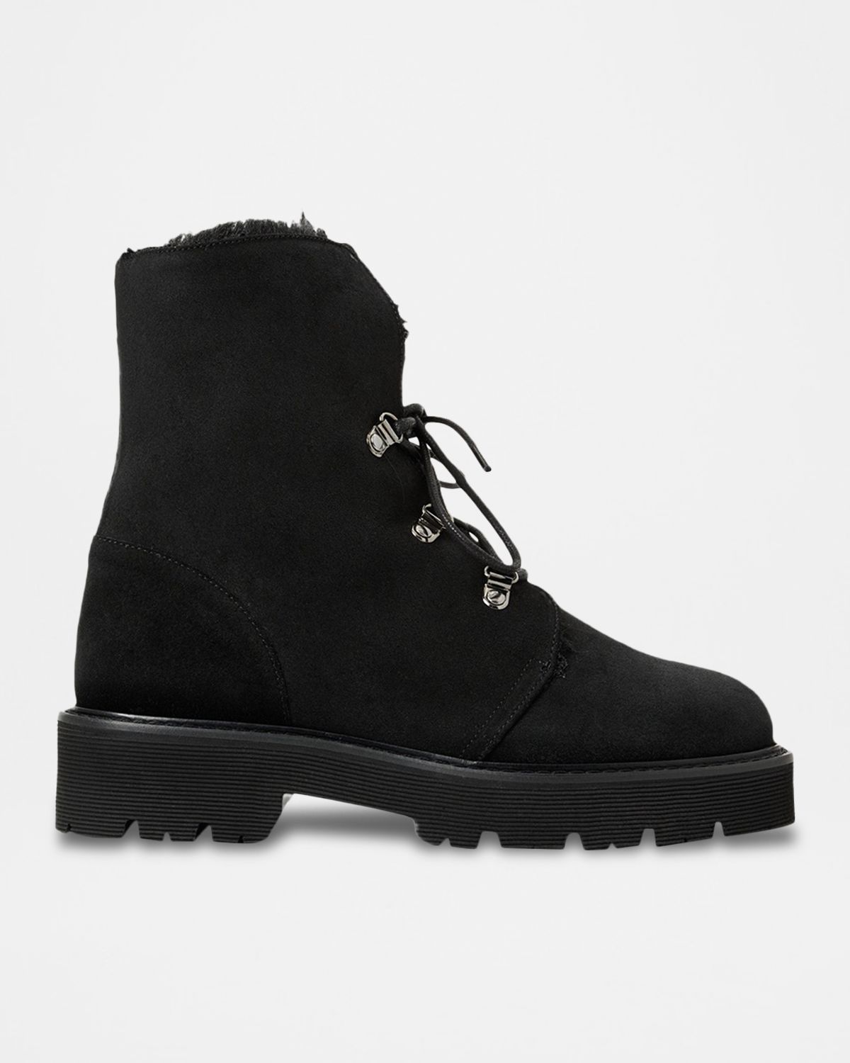 Aquatalia Eva Faux Shearling-Lined Suede Hiker Booties | Thumbnail 4