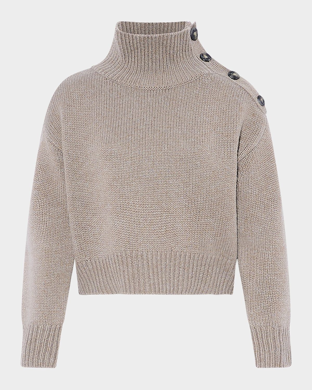Yves Salomon Buttoned Wool-Cashmere Sweater | Thumbnail 6 Yves Salomon Buttoned Wool-Cashmere Sweater | Thumbnail 6