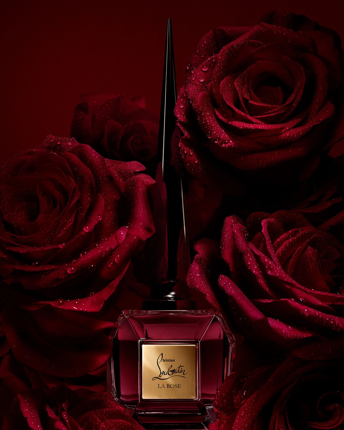Christian Louboutin Fétiche La Rose Eau de Parfum, 2.7 oz. - back view in Red