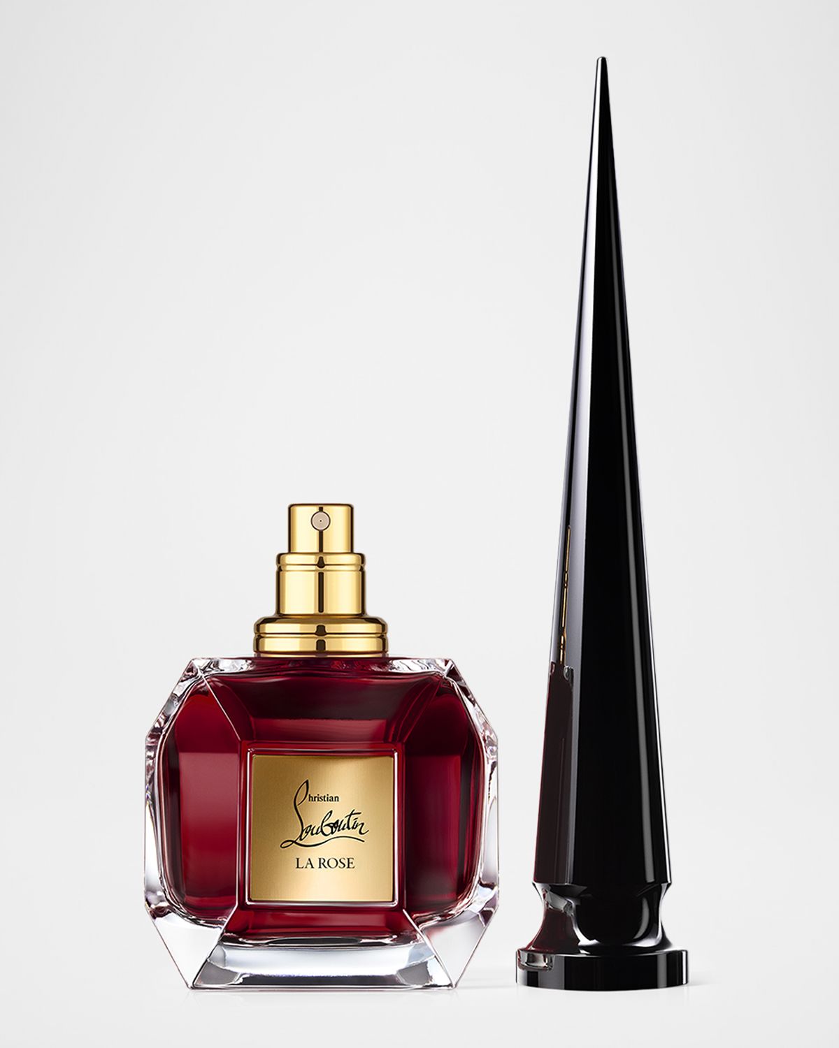 Christian Louboutin Fétiche La Rose Eau de Parfum, 2.7 oz. - side view in Red