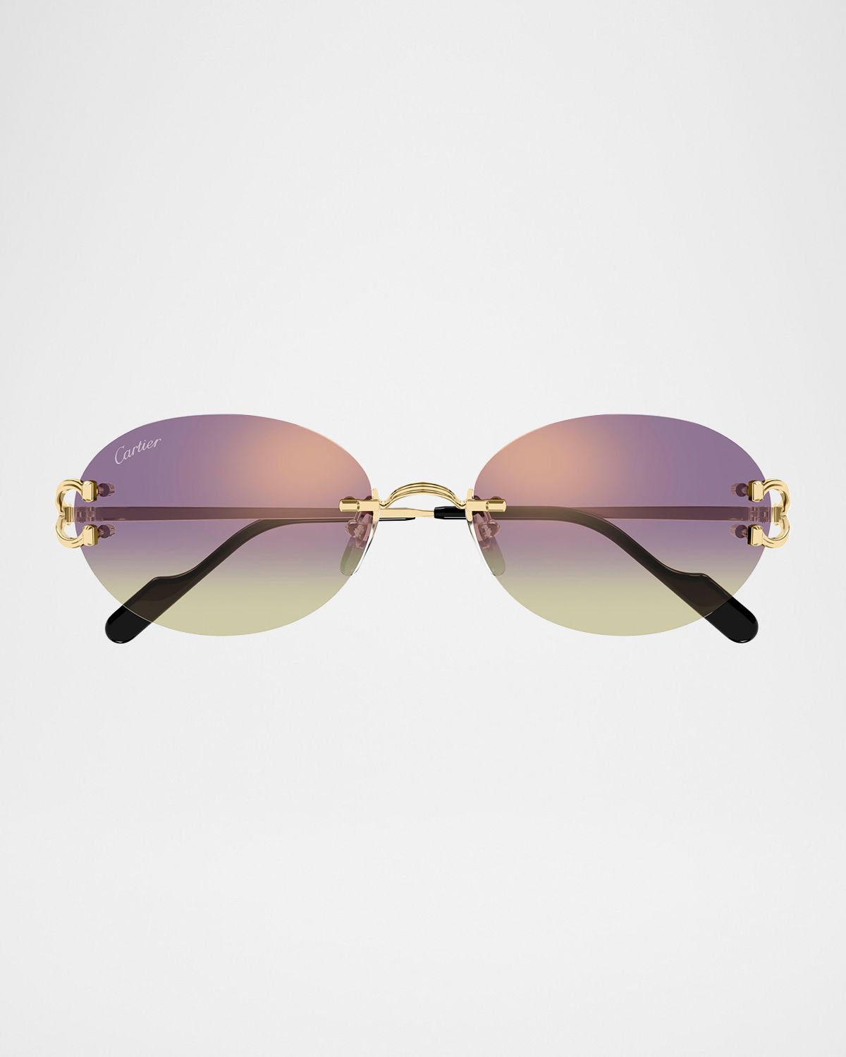 Cartier Classic C Motif Rimless Round Metal Sunglasses | Thumbnail 4 Cartier Classic C Motif Rimless Round Metal Sunglasses | Thumbnail 4