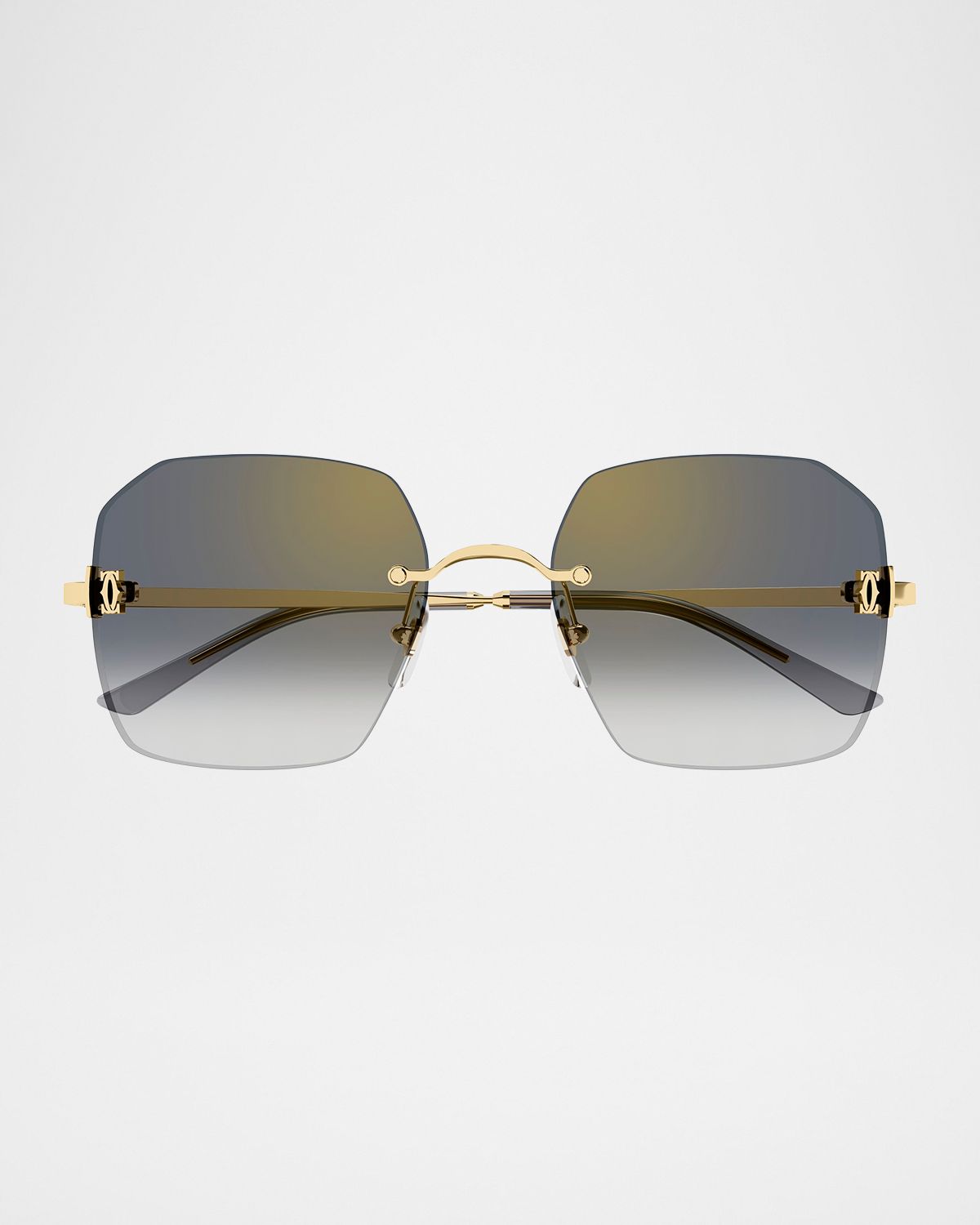 Cartier Classic Décor C Square Rimless Metal Sunglasses | Thumbnail 4 Cartier Classic Décor C Square Rimless Metal Sunglasses | Thumbnail 4