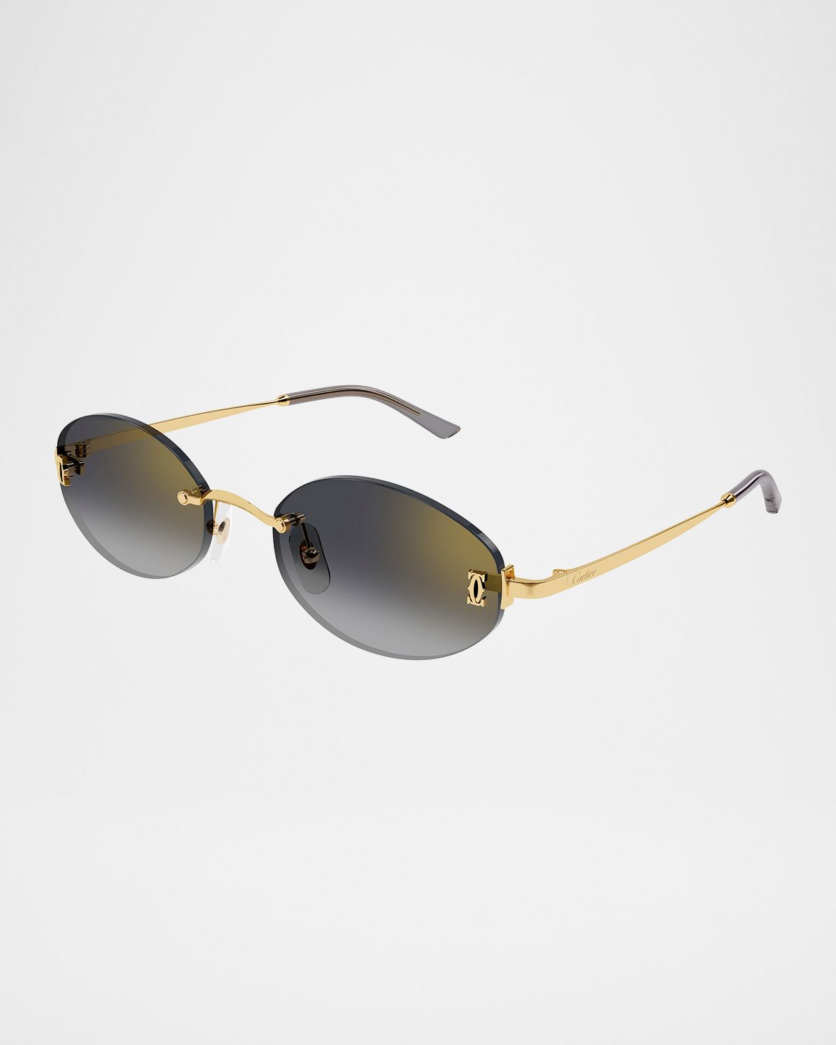 Cartier C de Rimless Metal Oval Sunglasses | Thumbnail 3 Cartier C de Rimless Metal Oval Sunglasses | Thumbnail 3
