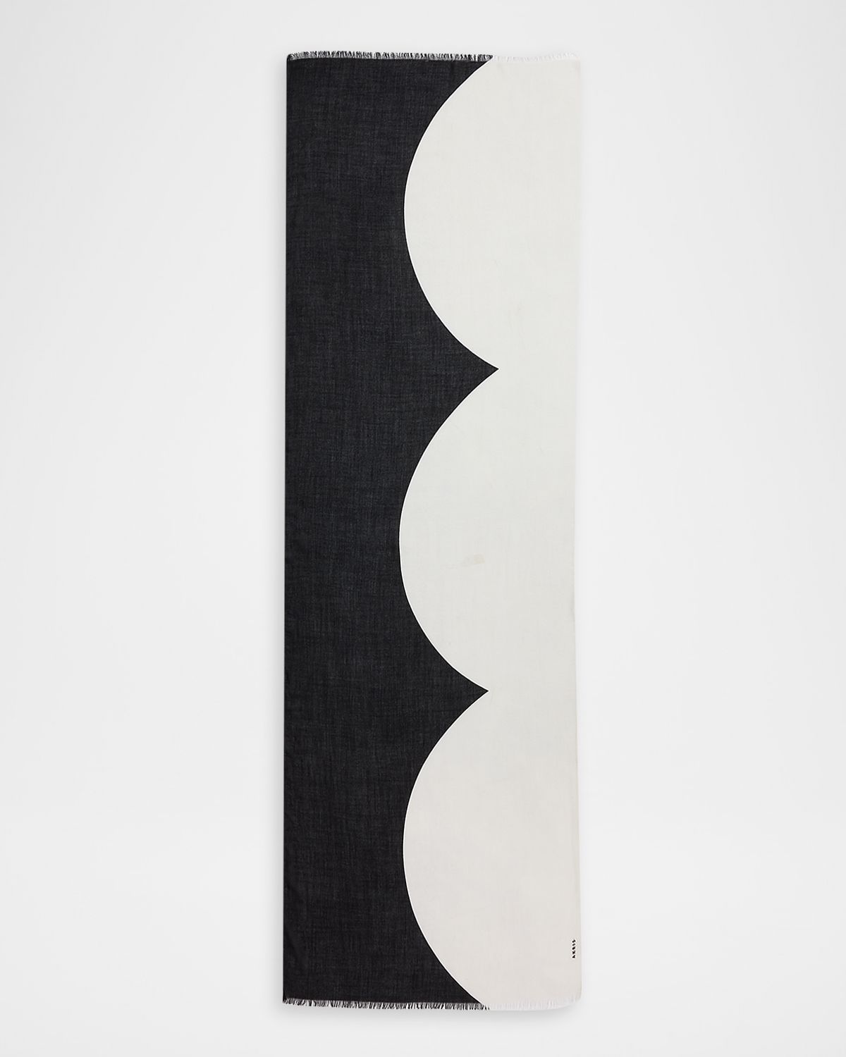 Akris Scalloped Cloud-Print Cashmere Scarf