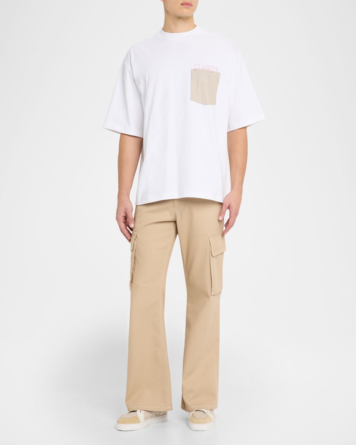 Marni Men 's Cotton Relaxed-Fit Mending Logo Pocket T-Shirt | Thumbnail 5 Marni Men 's Cotton Relaxed-Fit Mending Logo Pocket T-Shirt | Thumbnail 5