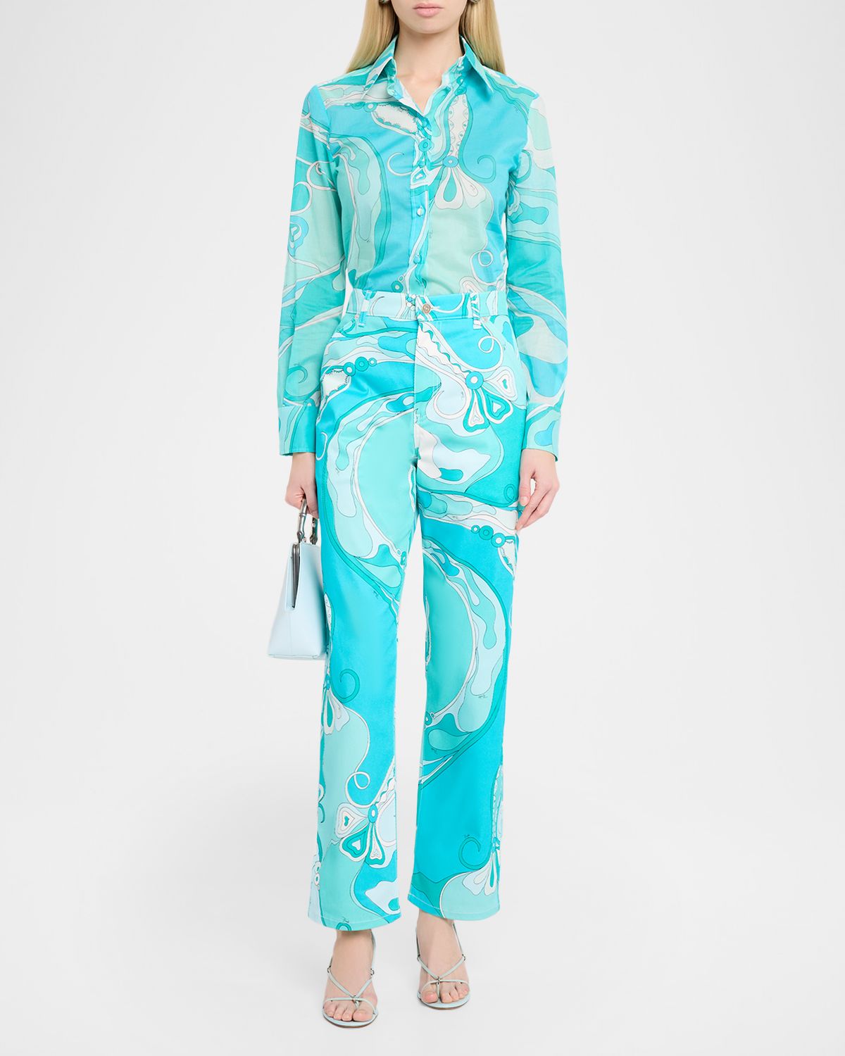 Pucci Orchidee-Print Cotton Button-Down Shirt