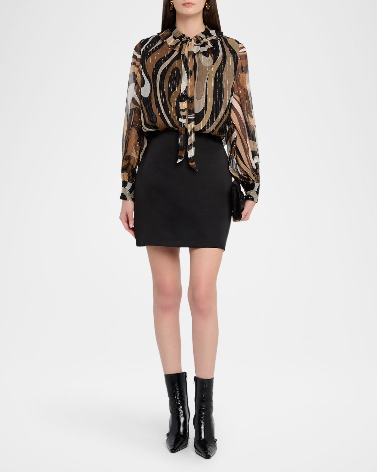 Pucci Marmo Print Long-Sleeve Silk Blouse | Thumbnail 5 Pucci Marmo Print Long-Sleeve Silk Blouse | Thumbnail 5