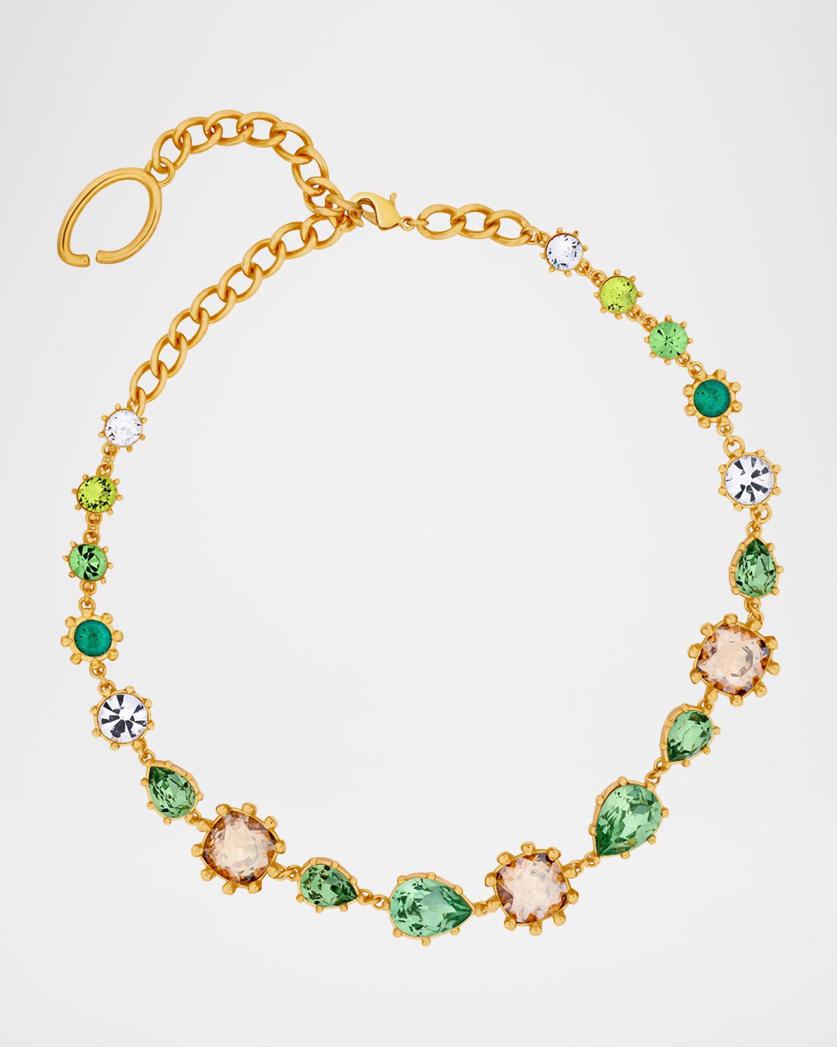Oscar de la Renta Crystal Prong Sculpted Necklace