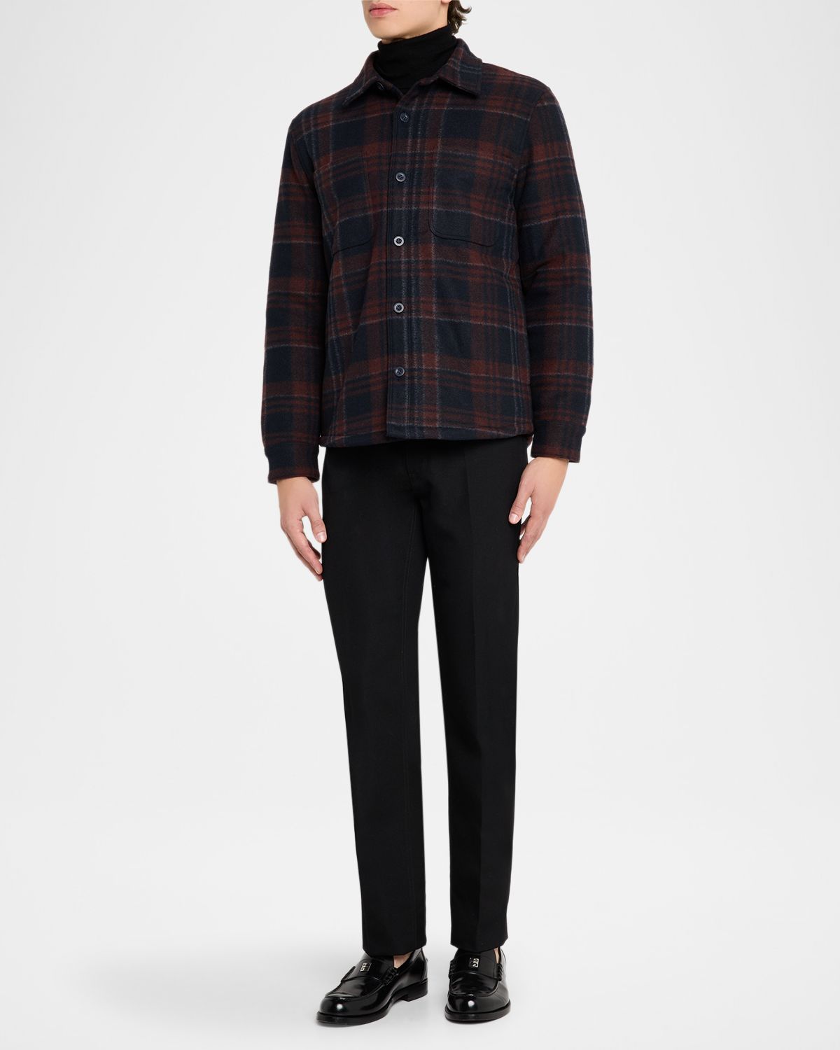 Vince Men 's Plaid Shirt Jacket