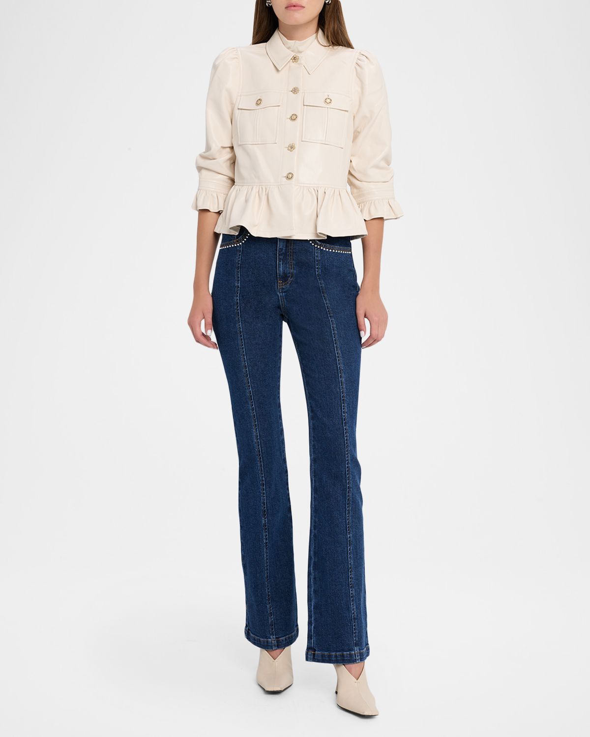 Cinq a Sept Shailene Studded Heart Jeans
