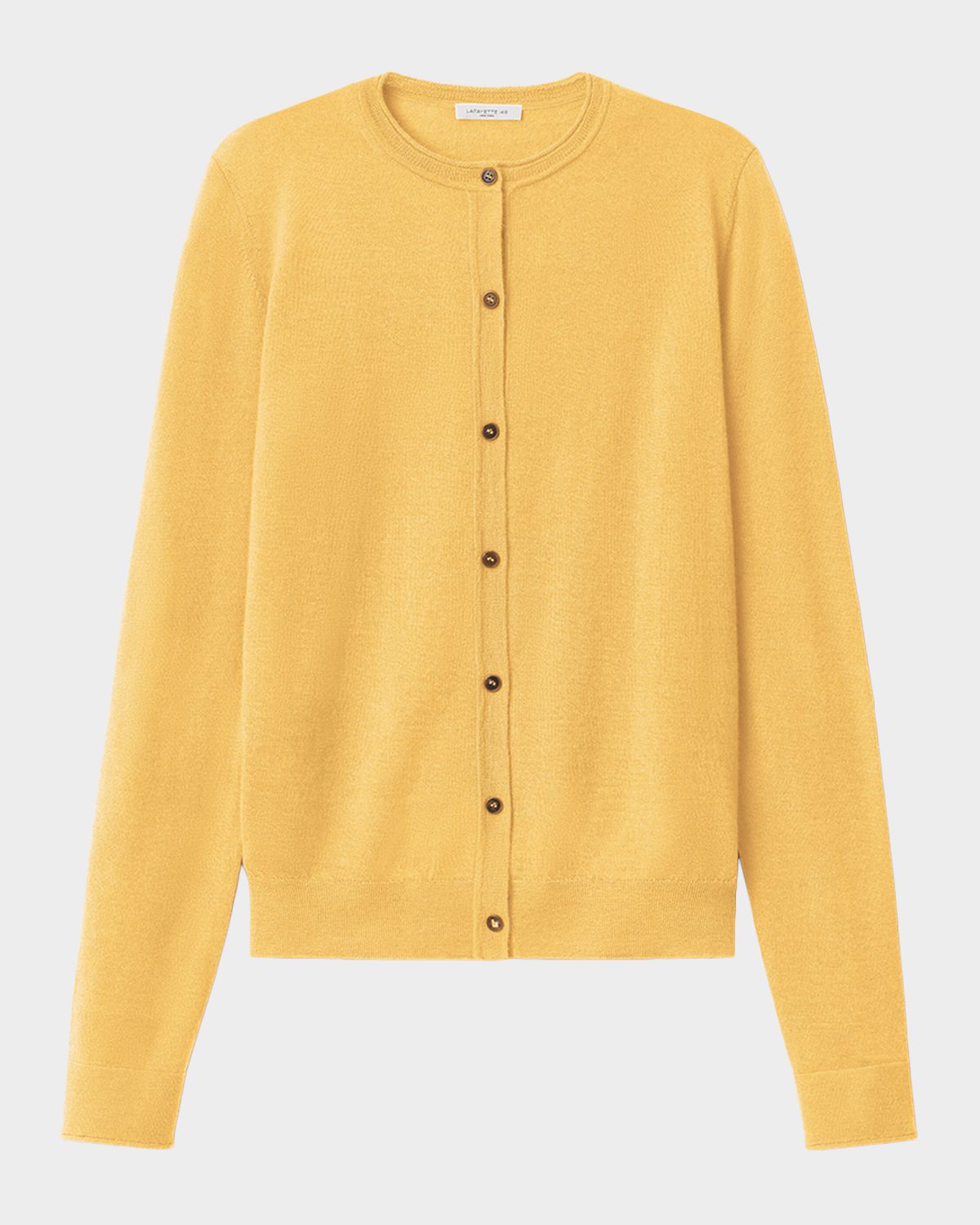 Lafayette 148 New York Button-Down Crewneck Cashmere Cardigan