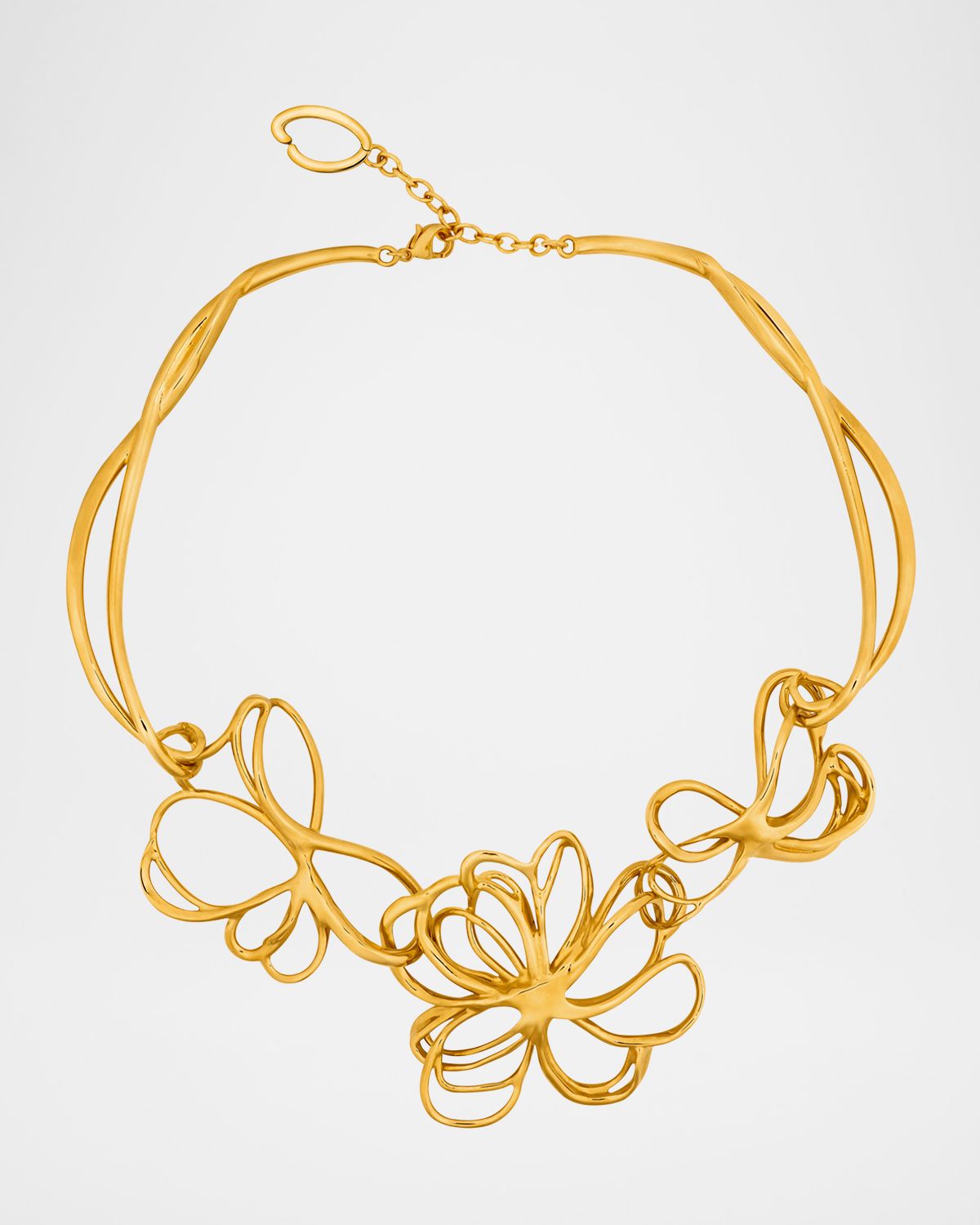 Oscar de la Renta Wire Flower Necklace