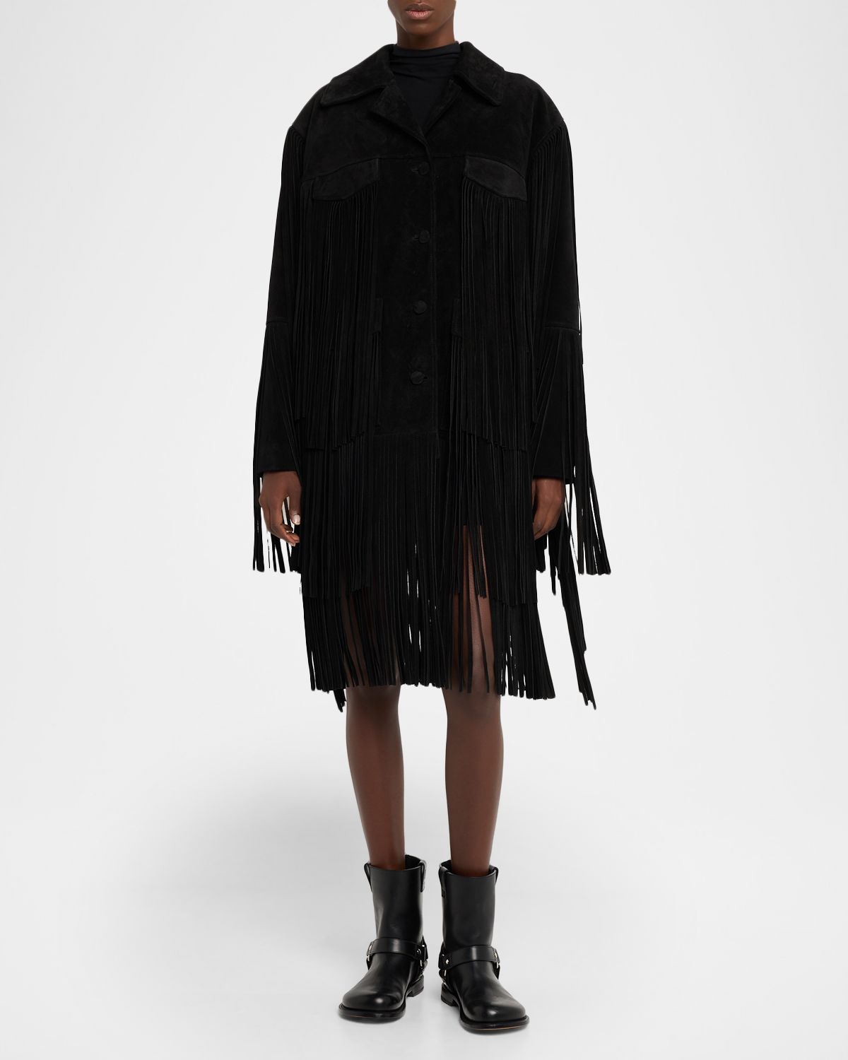 Dolce & Gabbana Fringe Suede Single-Breasted Jacket | Thumbnail 5 Dolce & Gabbana Fringe Suede Single-Breasted Jacket | Thumbnail 5