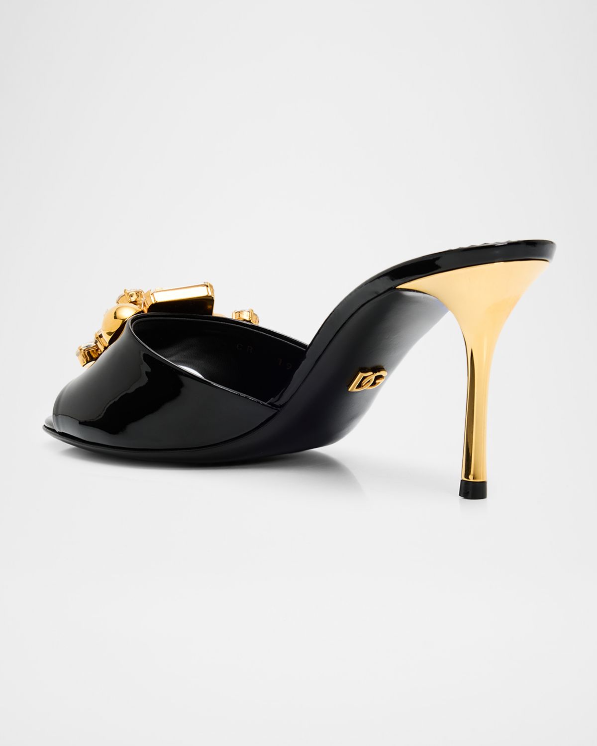 Dolce & Gabbana 75mm Embellished Patent Leather Mules | Thumbnail 4 Dolce & Gabbana 75mm Embellished Patent Leather Mules | Thumbnail 4