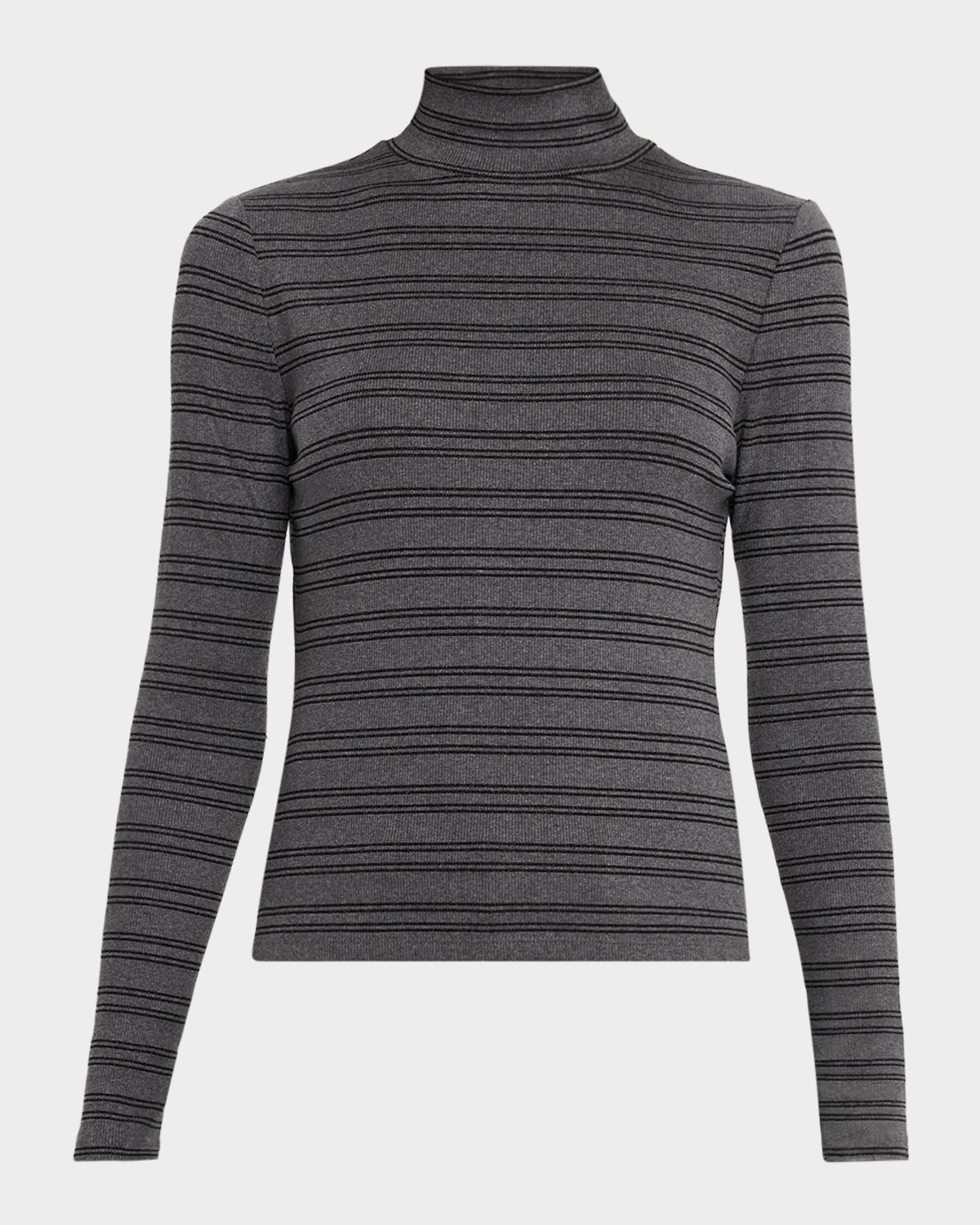 Veronica Beard Nate Striped Ribbed Mock-Neck Top | Thumbnail 6 Veronica Beard Nate Striped Ribbed Mock-Neck Top | Thumbnail 6