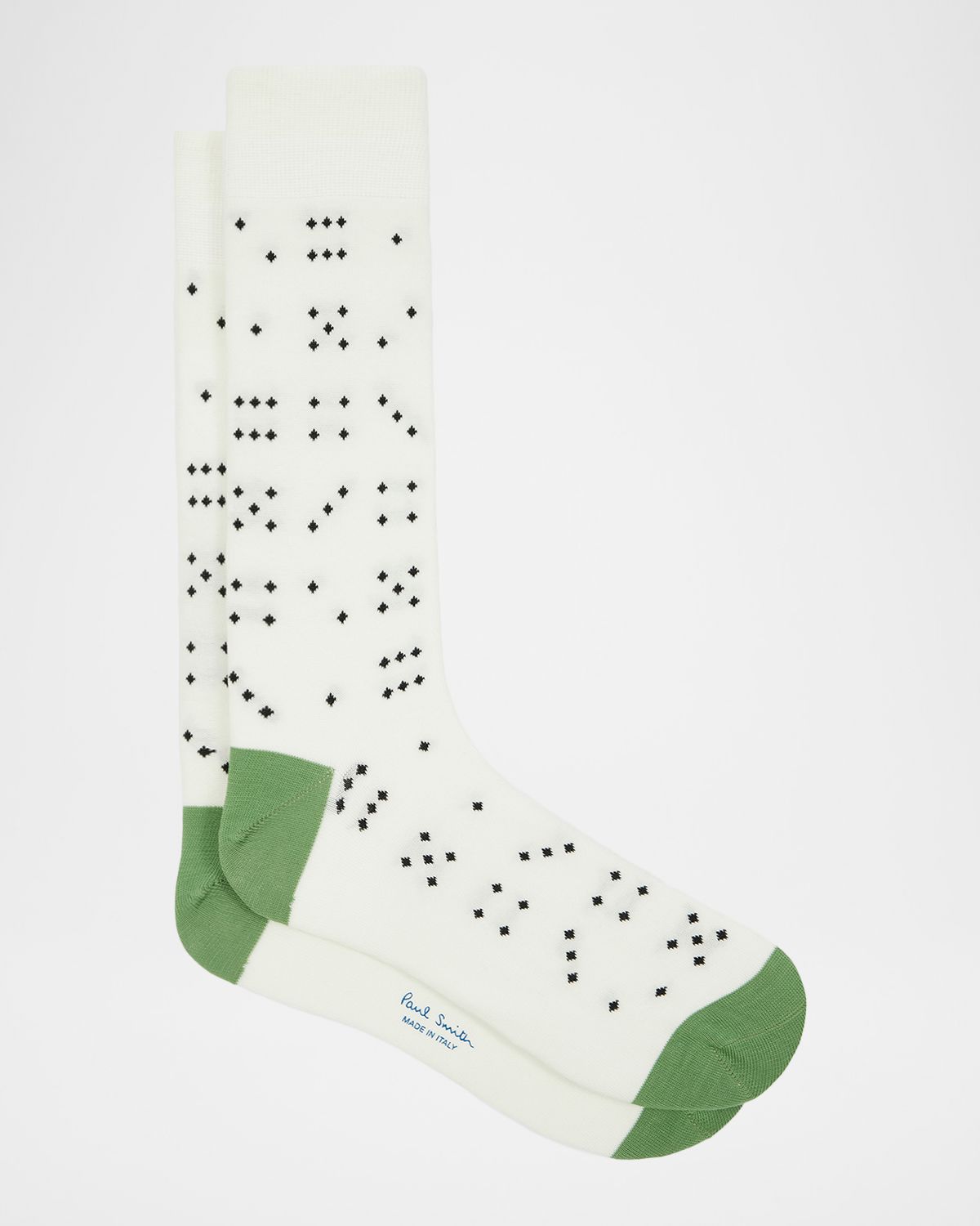 Paul Smith Men 's Polka Dot Dice Cotton Crew Socks