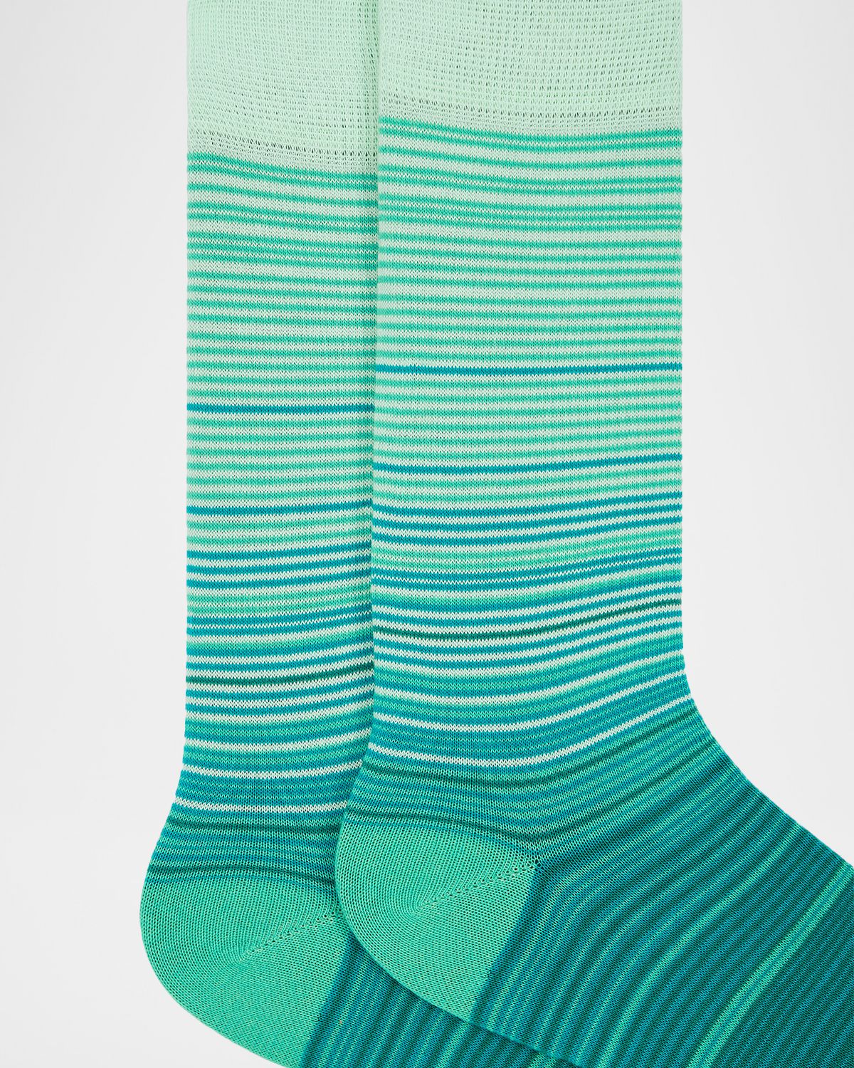 Paul Smith Men 's Marcel Ombre Thin Stripe Cotton Crew Socks
