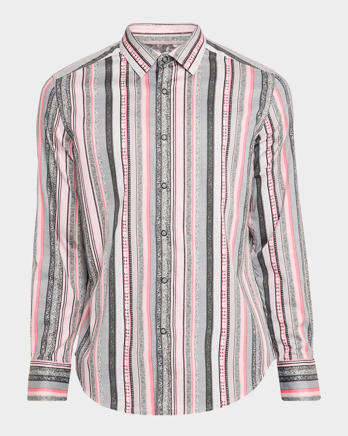 Robert Graham Men 's Bramshaw Multi-Stripe Stretch Sport Shirt