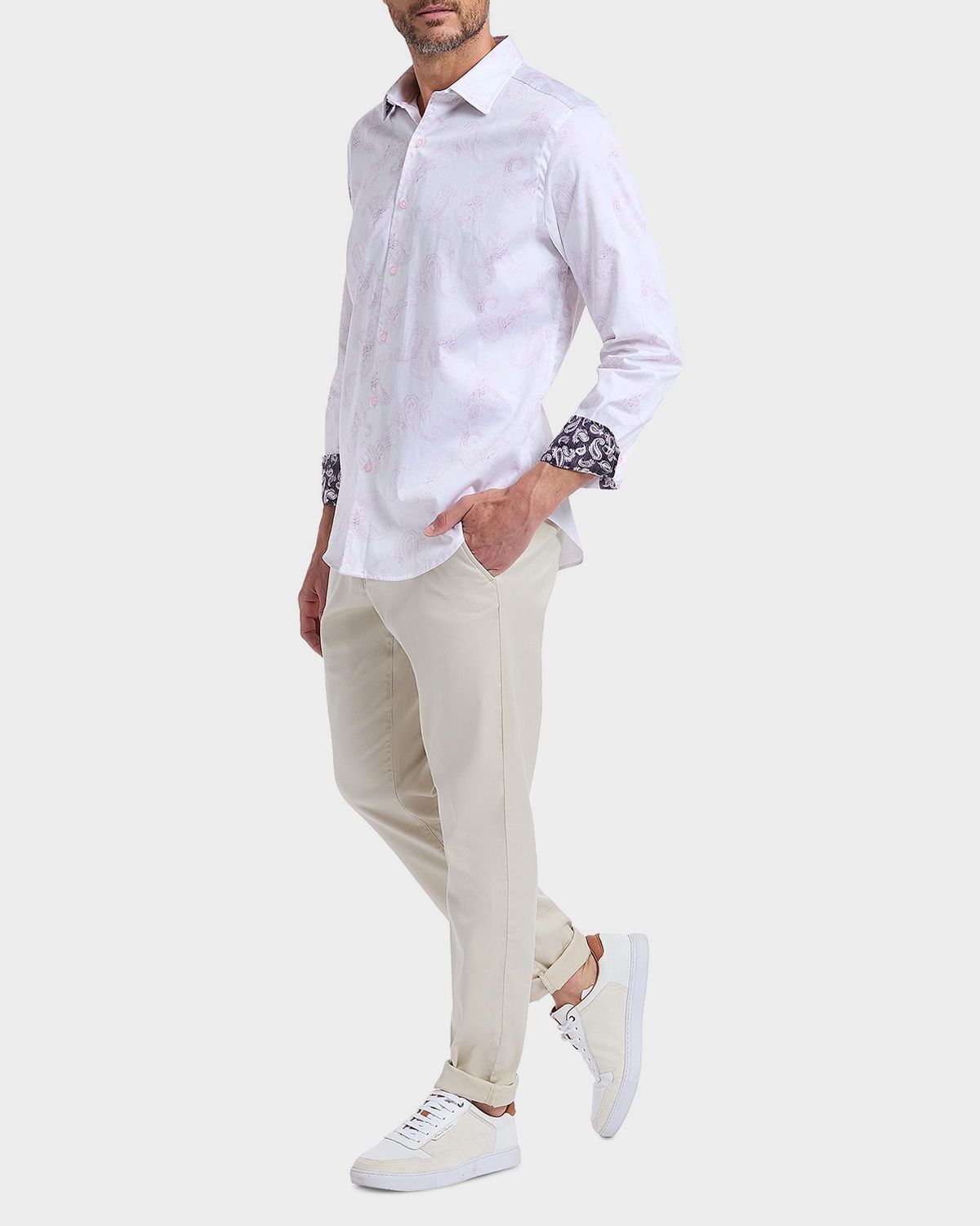 Robert Graham Men 's Werrington Paisley Stretch Sport Shirt