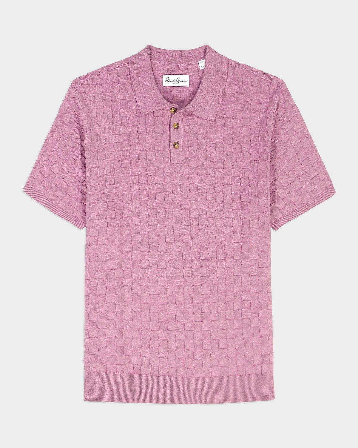 Robert Graham Men 's Hampson Basketweave Polo Sweater