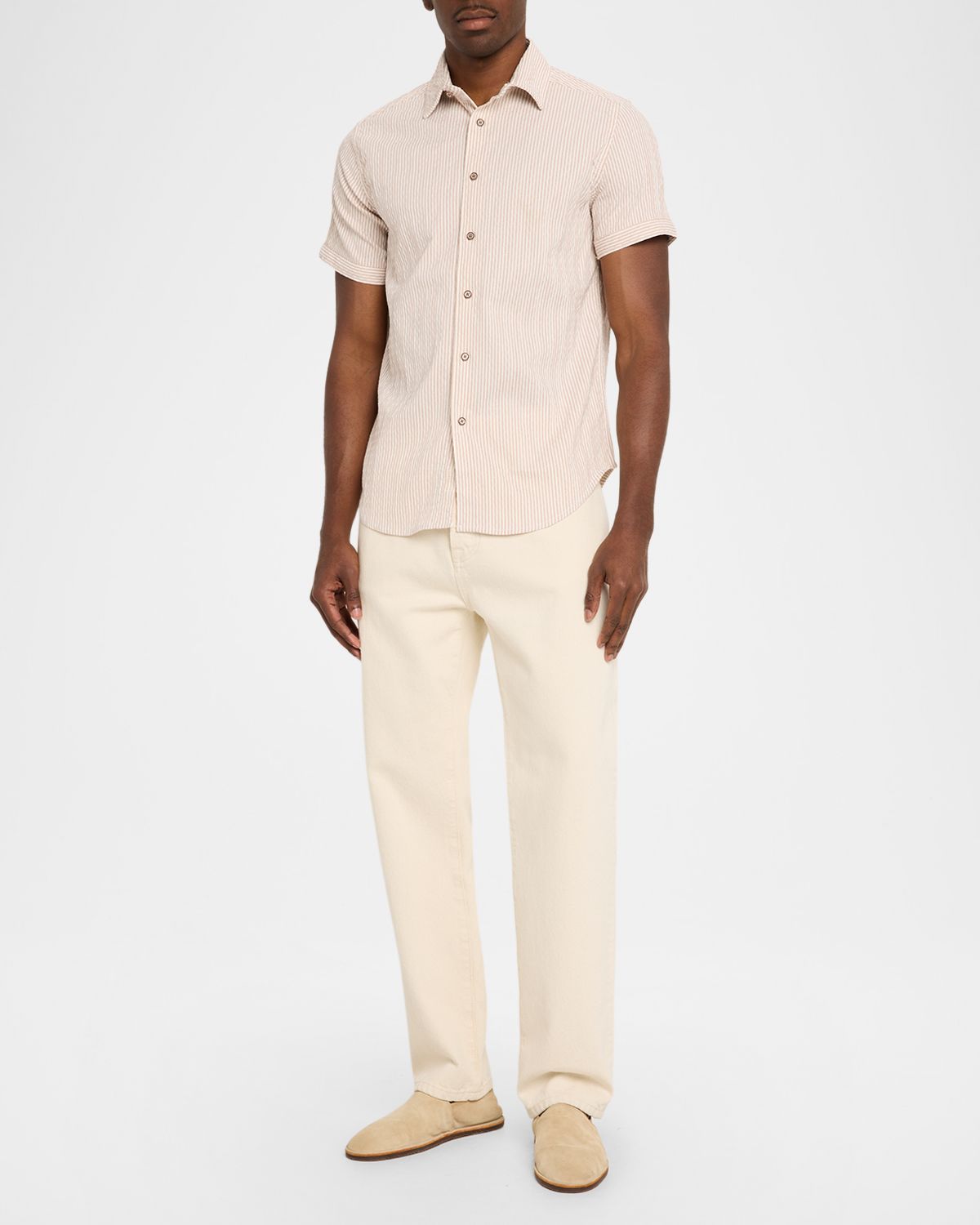 Robert Graham Men 's Fornillo Seersucker Short-Sleeve Shirt