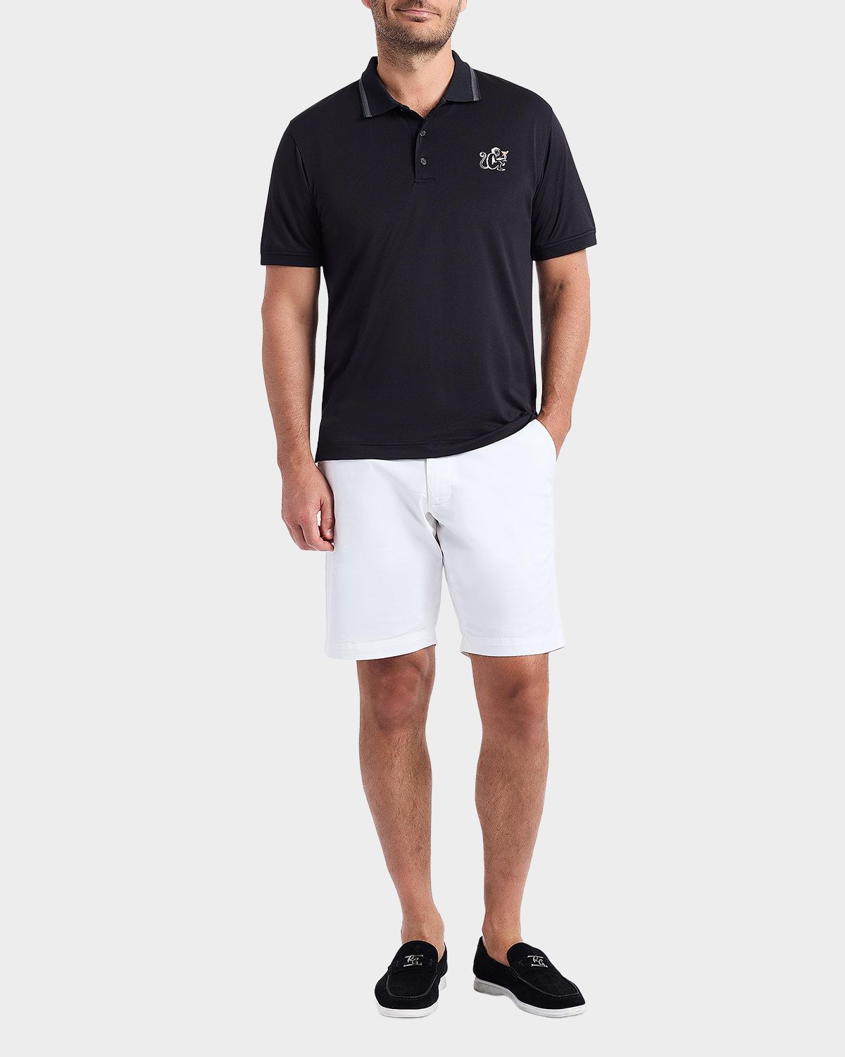 Robert Graham Men 's Monkey Business Performance Polo Shirt