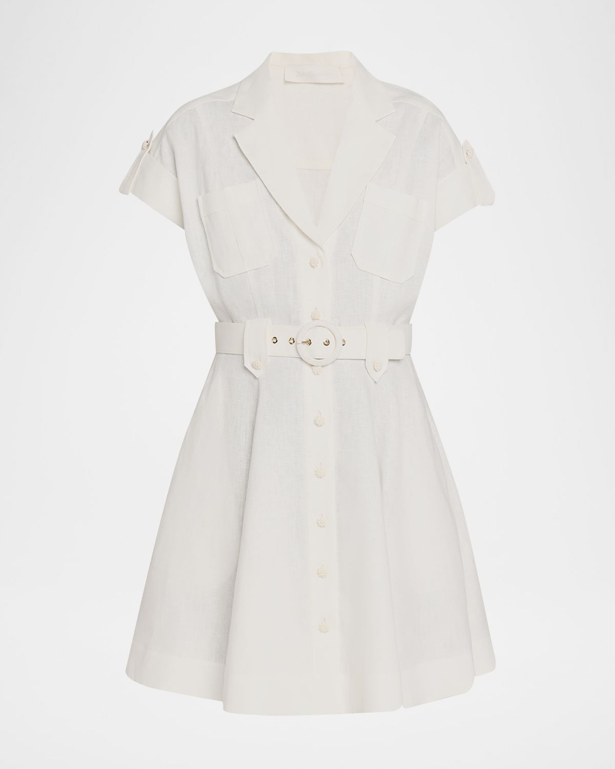 Zimmermann Awaken Linen Mini Shirtdress