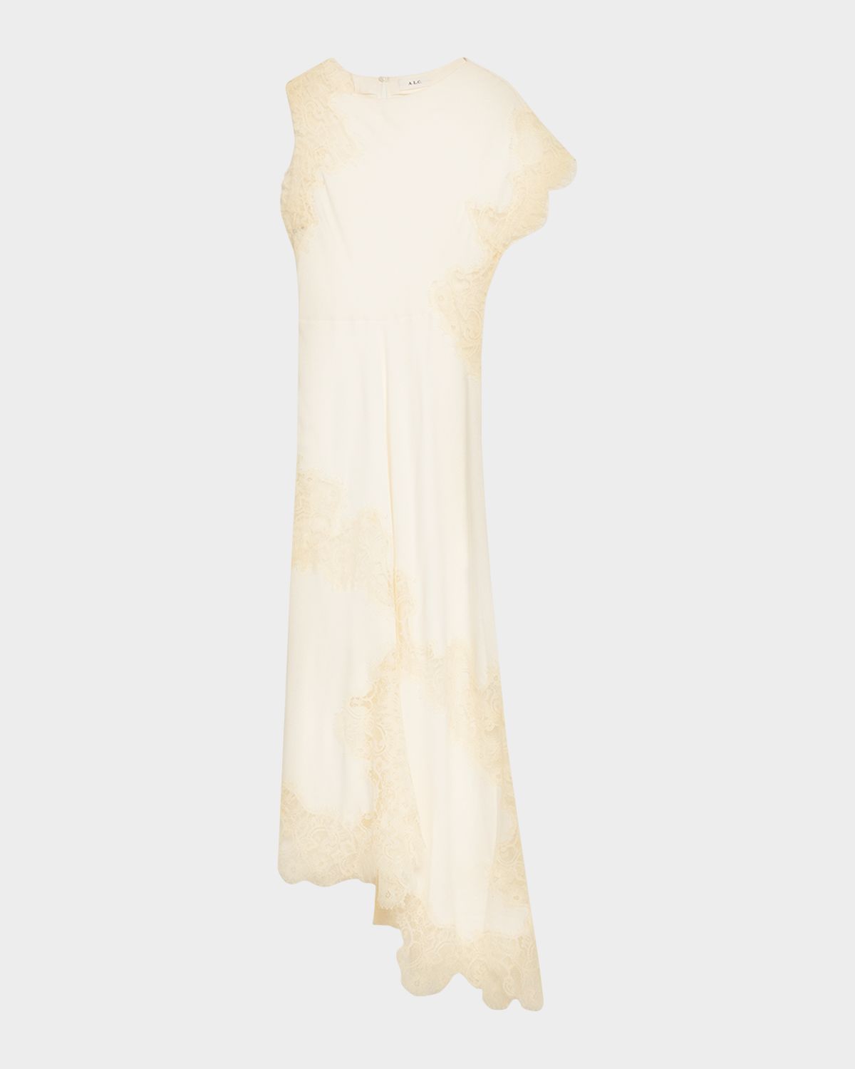 A.L.C. Alessia Satin and Lace Maxi Dress
