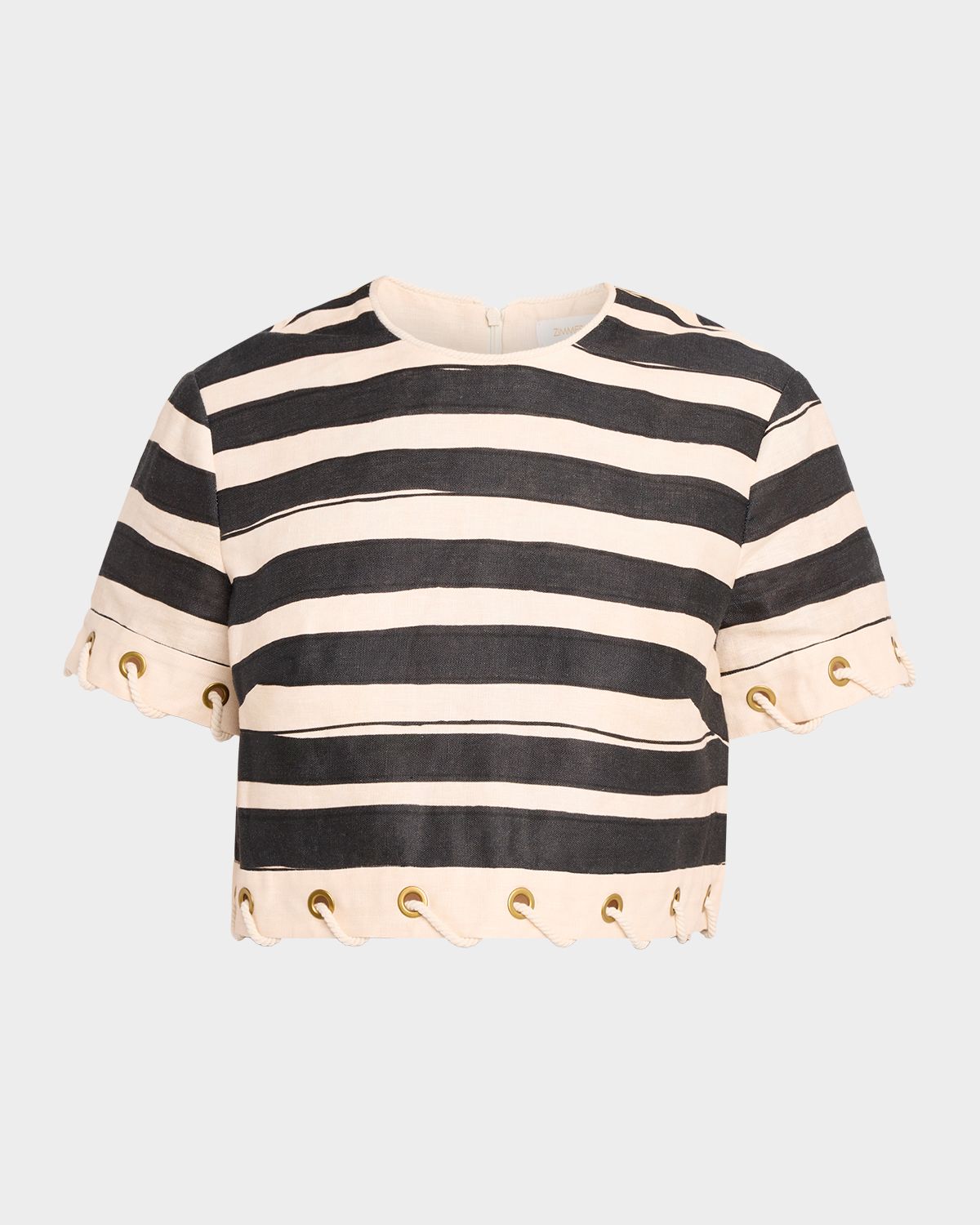 Zimmermann Rebellion Stripe Rope Crop Top