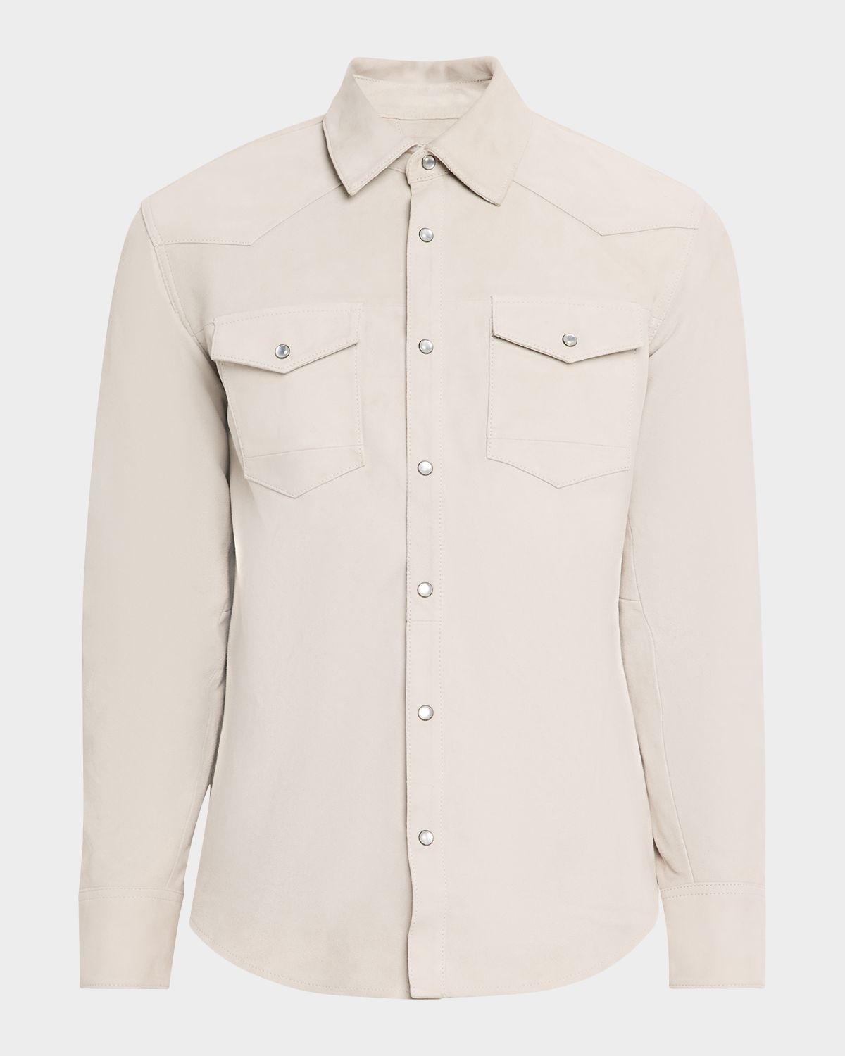 Robert Graham Men 's Marstow Suede Snap-Front Western Shirt