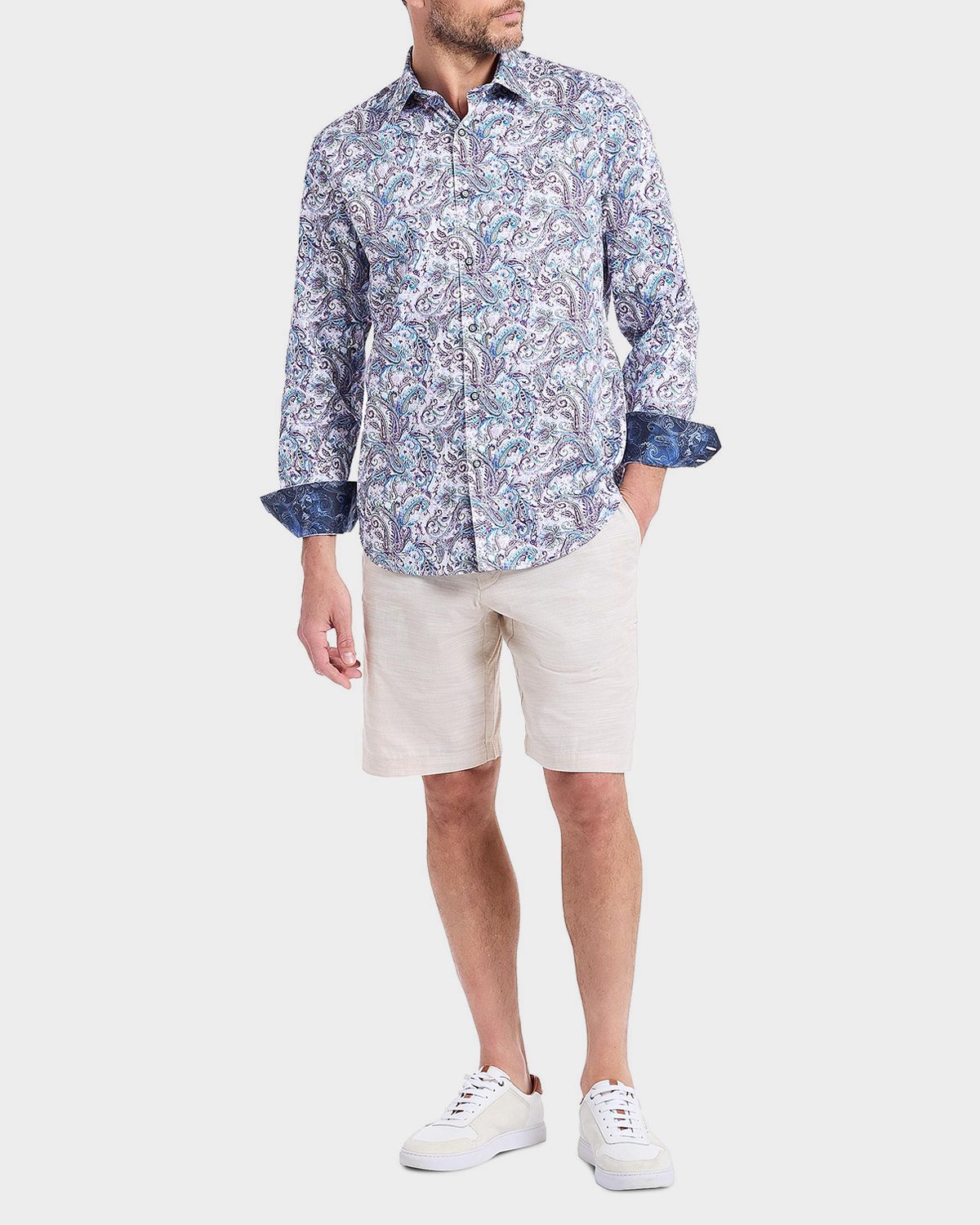 Robert Graham Men 's Buckingham Paisley Stretch Sport Shirt