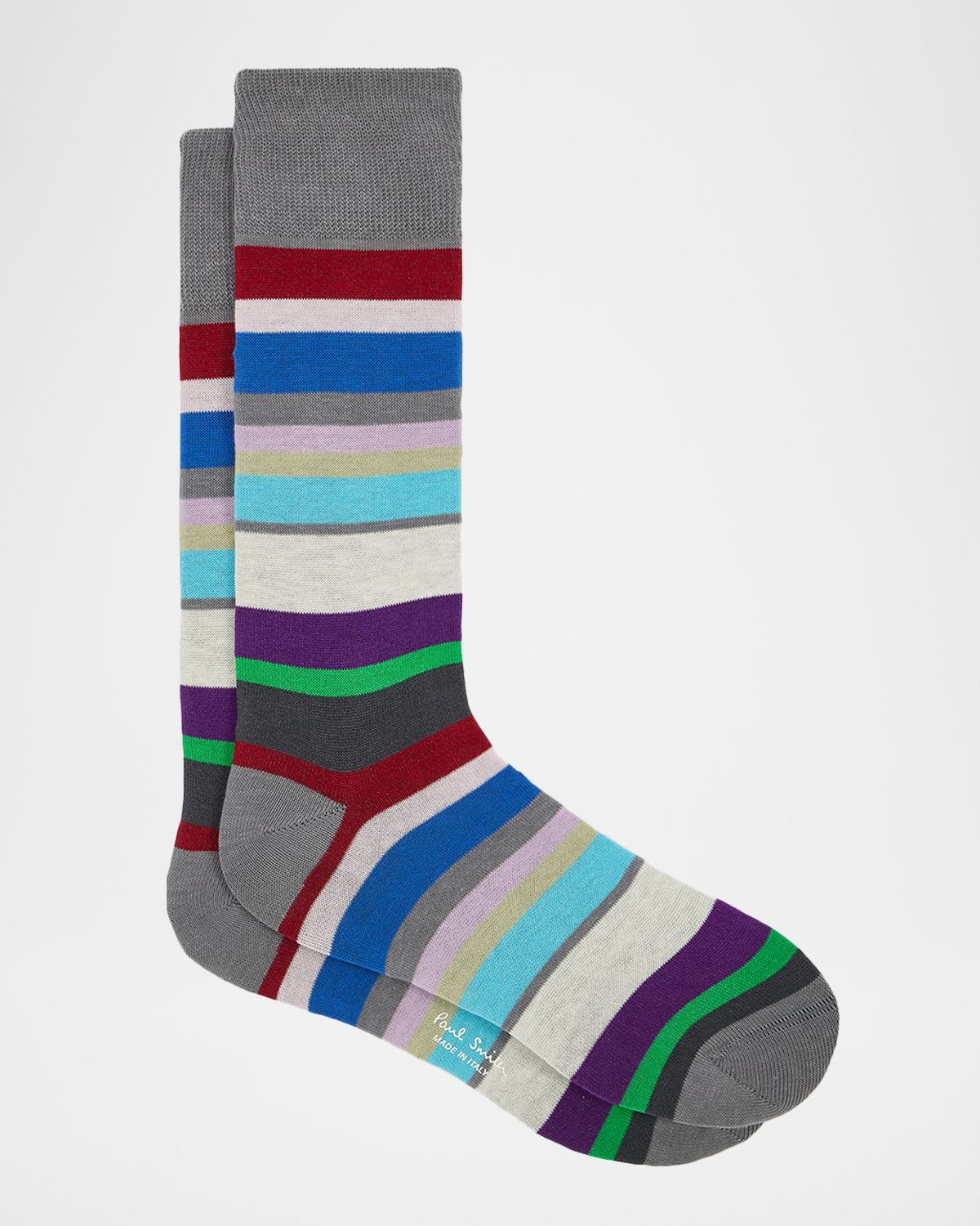Paul Smith Men 's Marek Color-Block Cotton Crew Socks