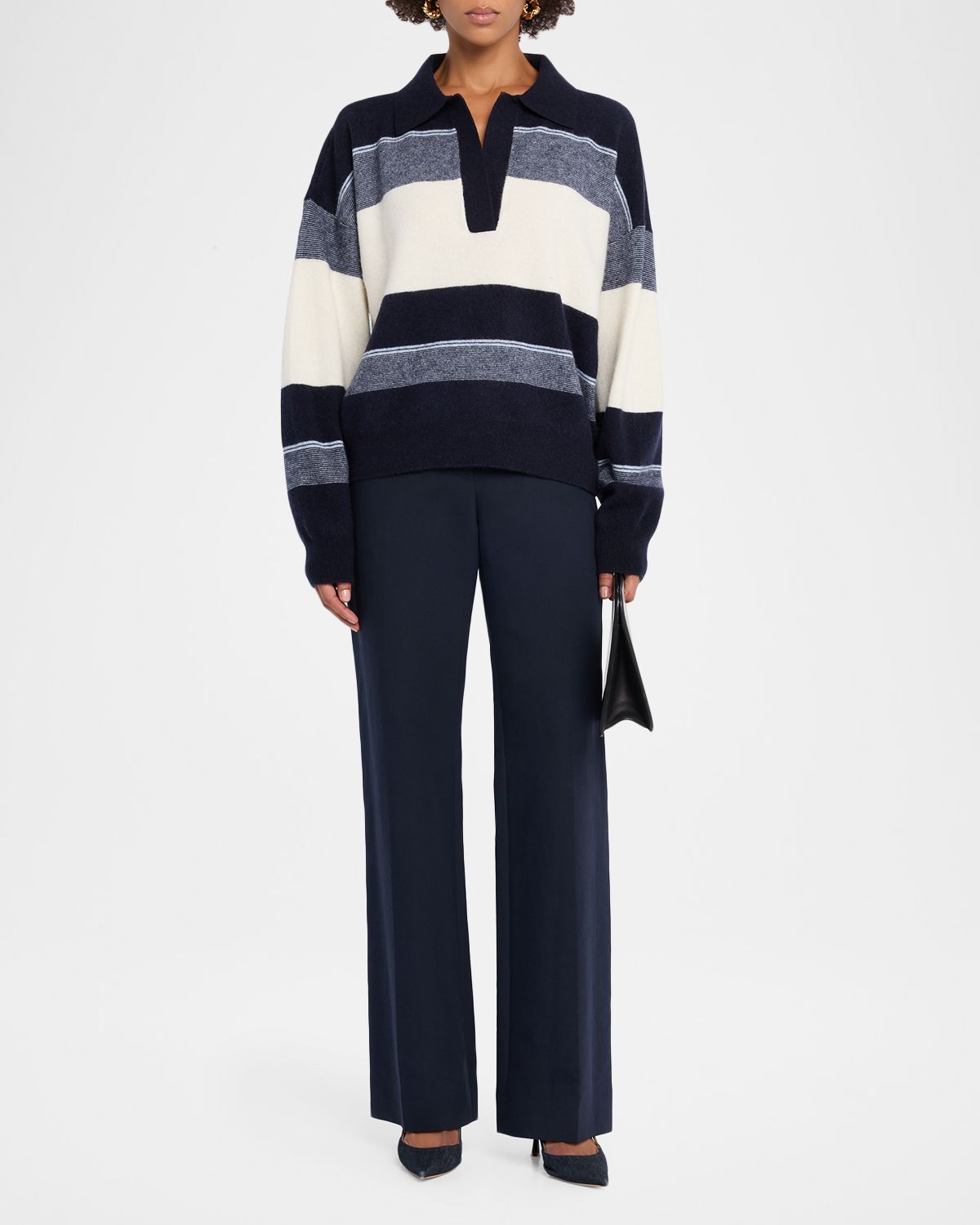 Reiss Simmy Wool-Cashmere Striped Sweater