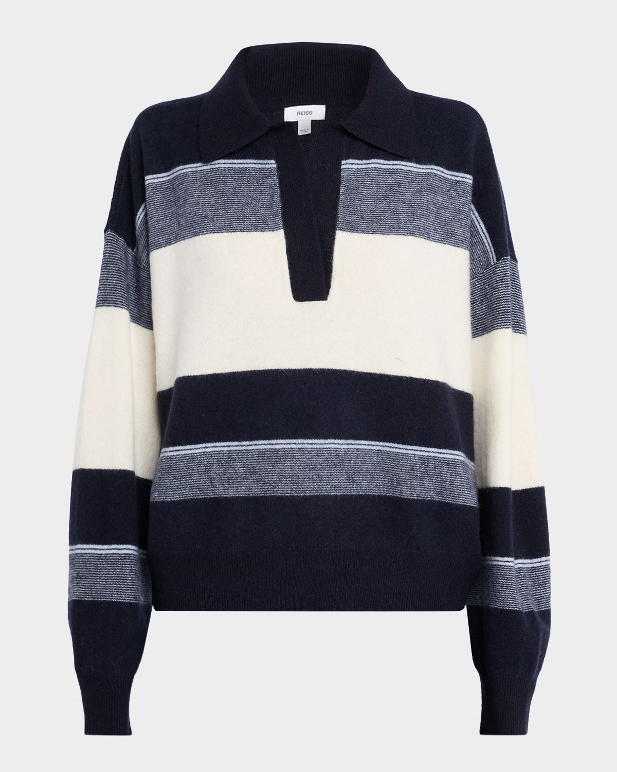 Reiss Simmy Wool-Cashmere Striped Sweater