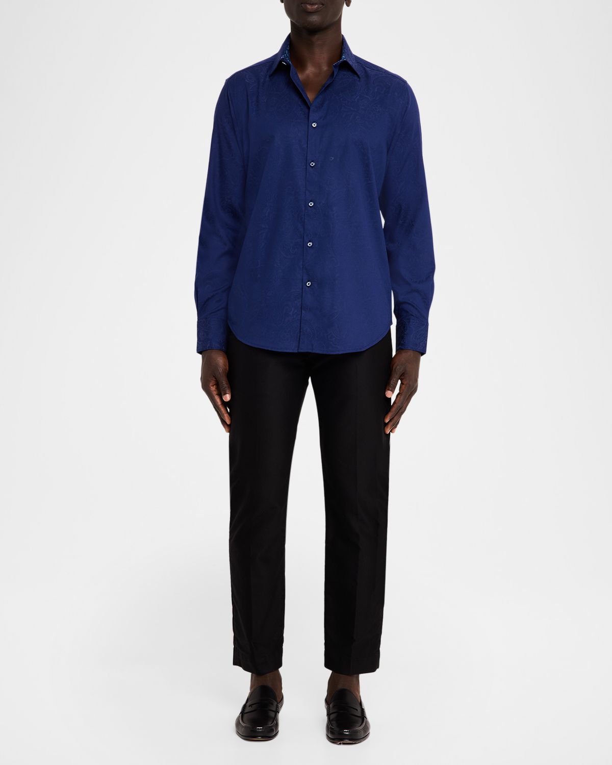 Robert Graham Men 's Hudson Cotton-Stretch Tonal Paisley Sport Shirt