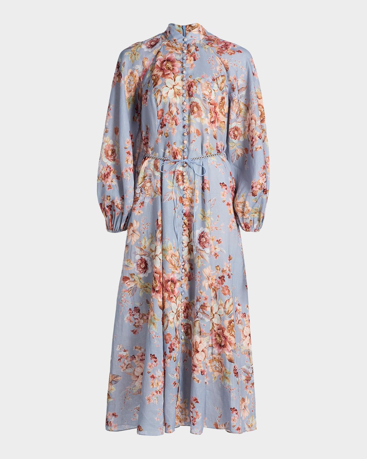Zimmermann Awaken Billow Linen Midi-Dress