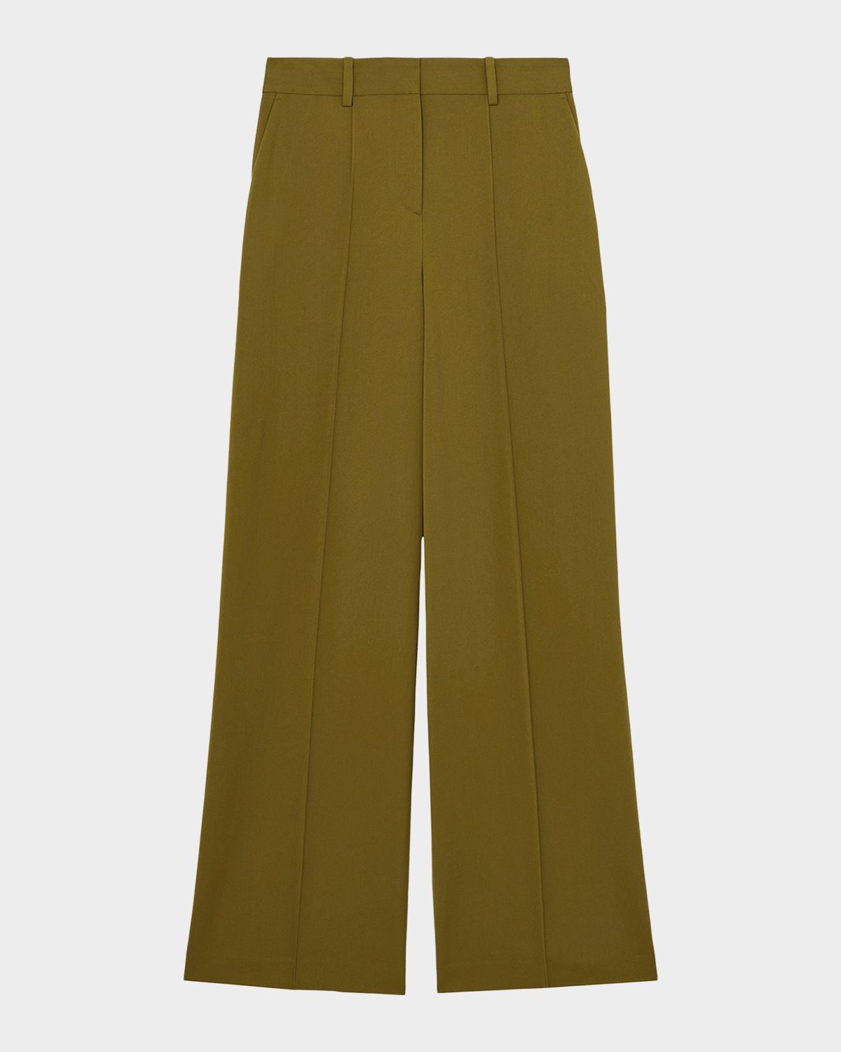 Reiss Luisa Wide-Leg Pintuck Trousers