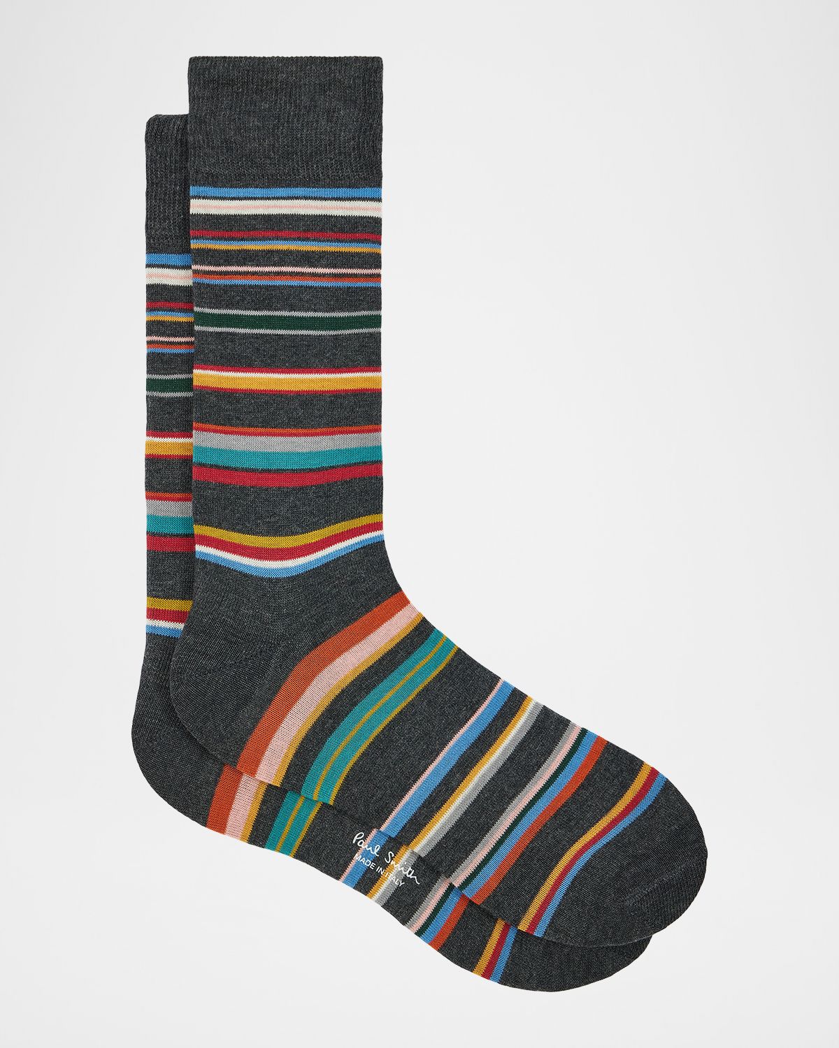 Paul Smith Men 's Martin Signature Stripe Cotton Crew Socks
