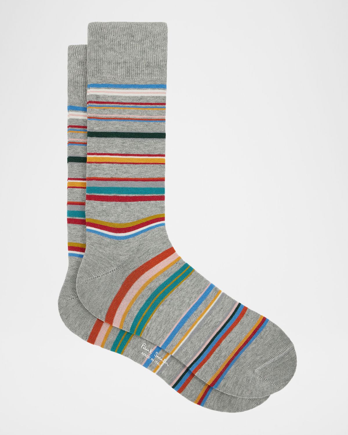 Paul Smith Men 's Martin Signature Stripe Cotton Crew Socks