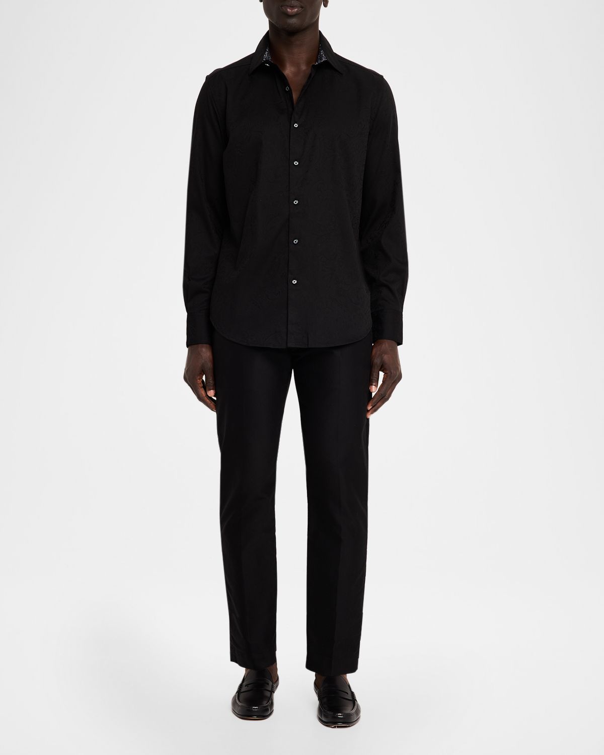 Robert Graham Men 's Hudson Cotton-Stretch Tonal Paisley Sport Shirt