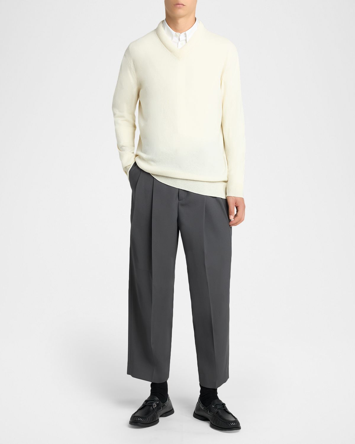 Jil Sander Men 's Wool V-Neck Sweater
