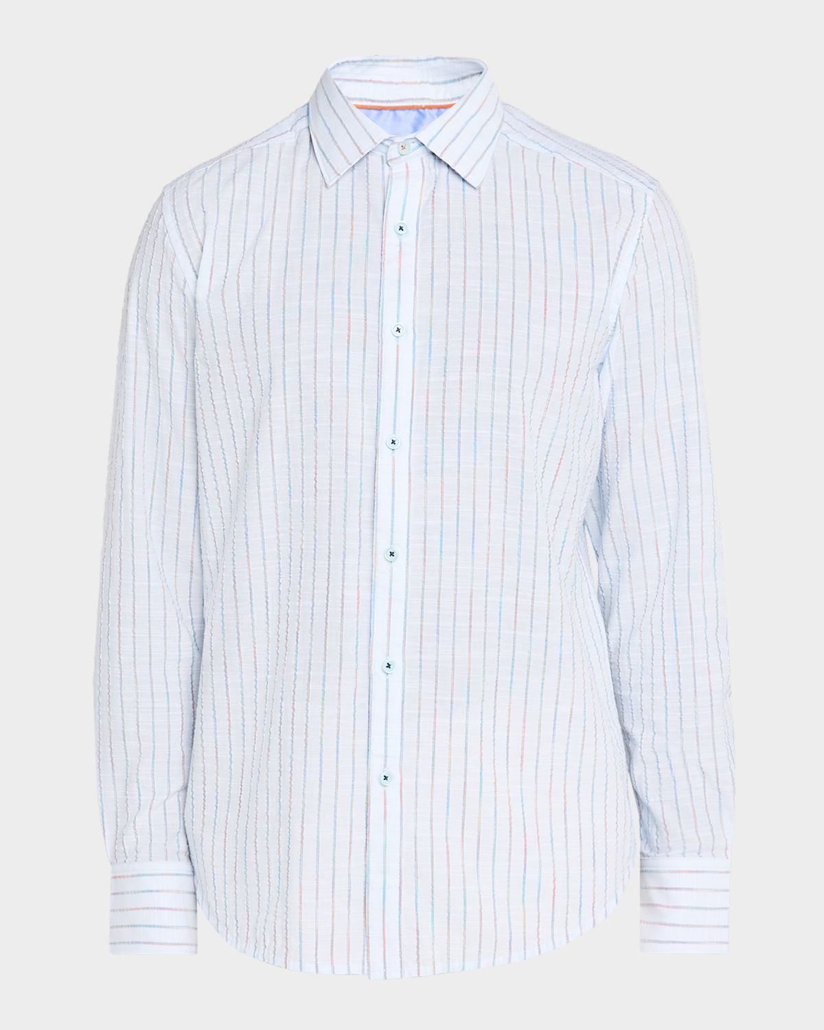 Robert Graham Men 's Wythburn Multicolor Stripe Cotton Sport Shirt