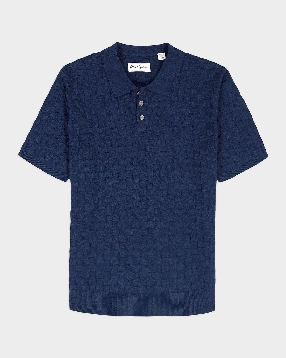 Robert Graham Men 's Hampson Basketweave Polo Sweater