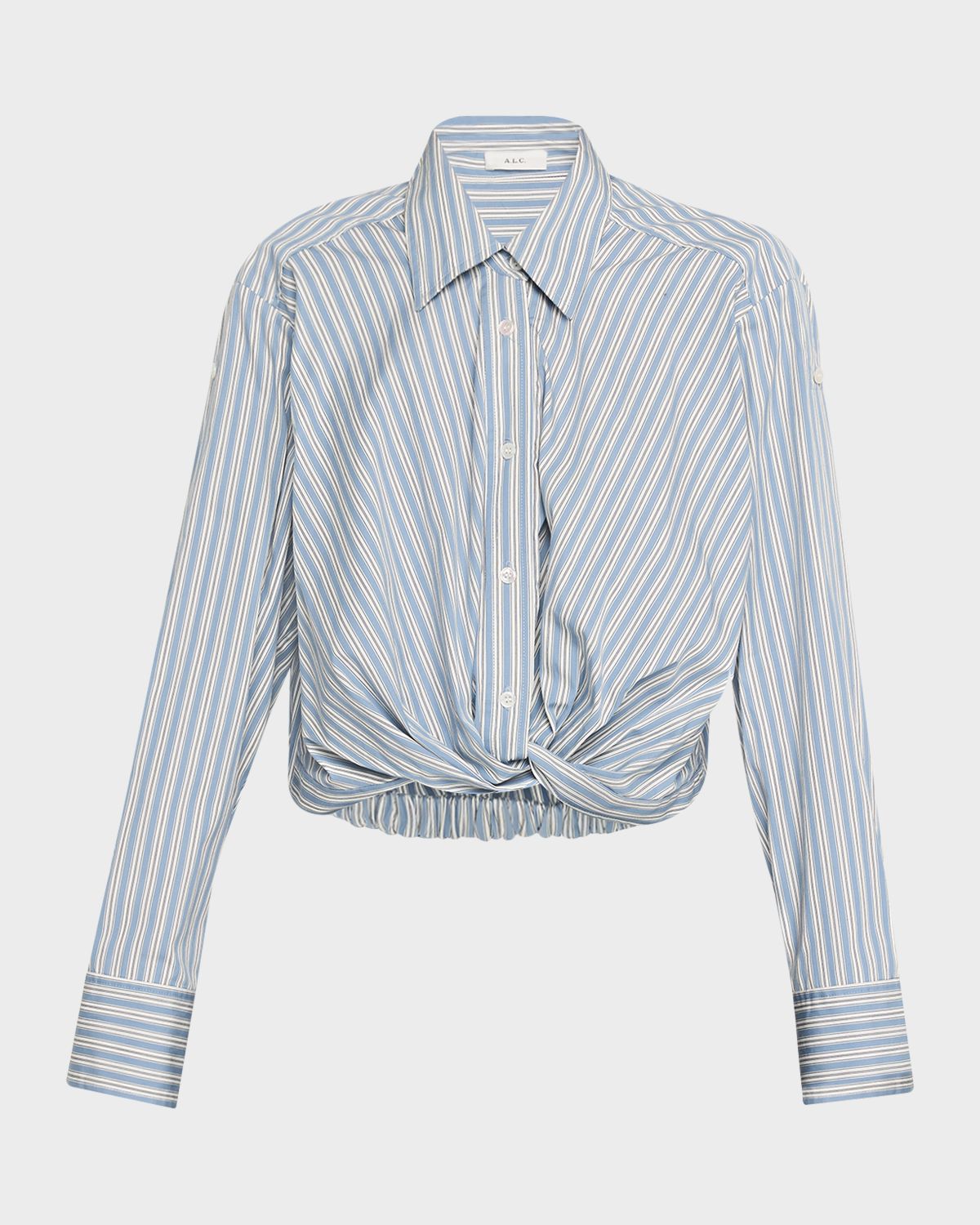 A.L.C. Leo Striped Twist-Front Top | Thumbnail 6 A.L.C. Leo Striped Twist-Front Top | Thumbnail 6
