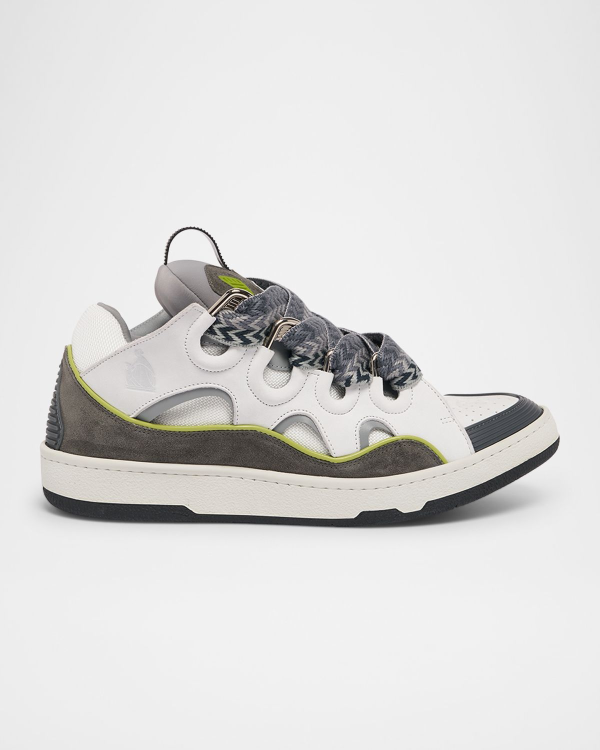 Lanvin Men 's Curb Leather Skate Sneakers | Thumbnail 5