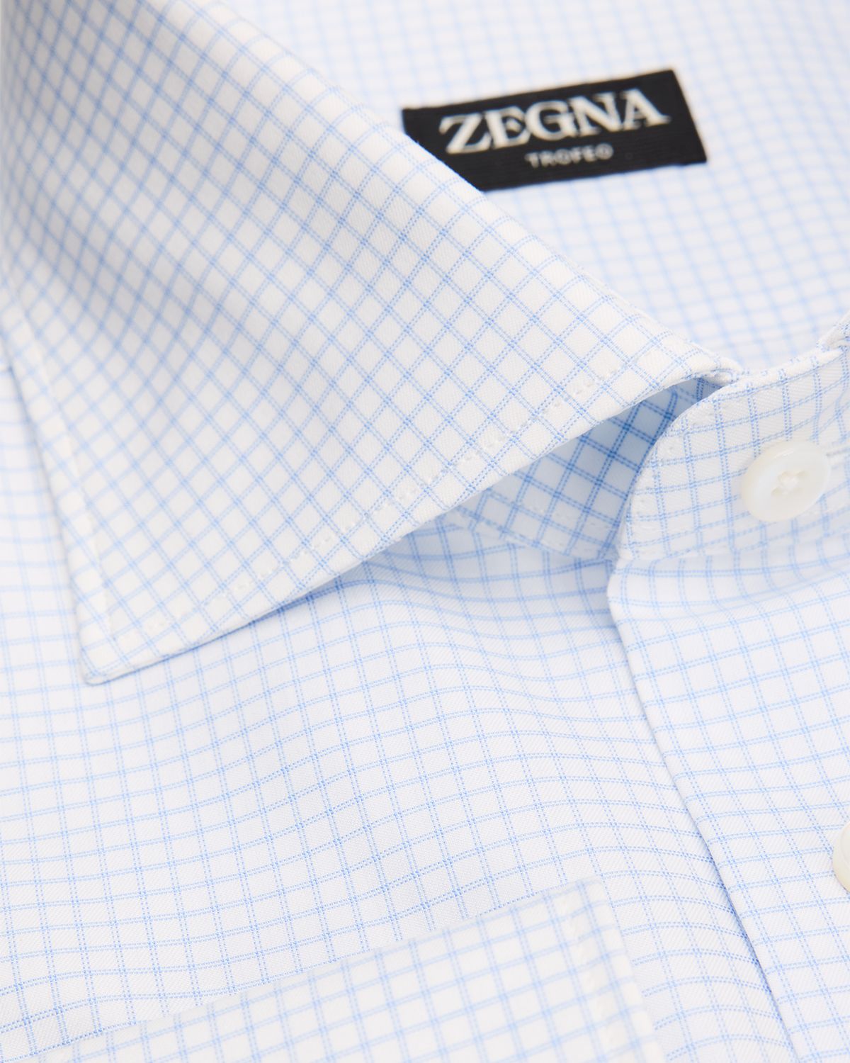 ZEGNA Men 's Trofeo Cotton Micro-Check Dress Shirt