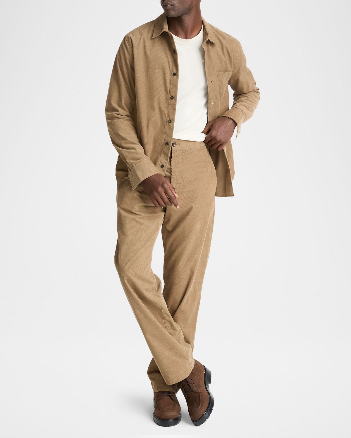 Vince Men 's Italian Cotton Corduroy Button-Down Shirt